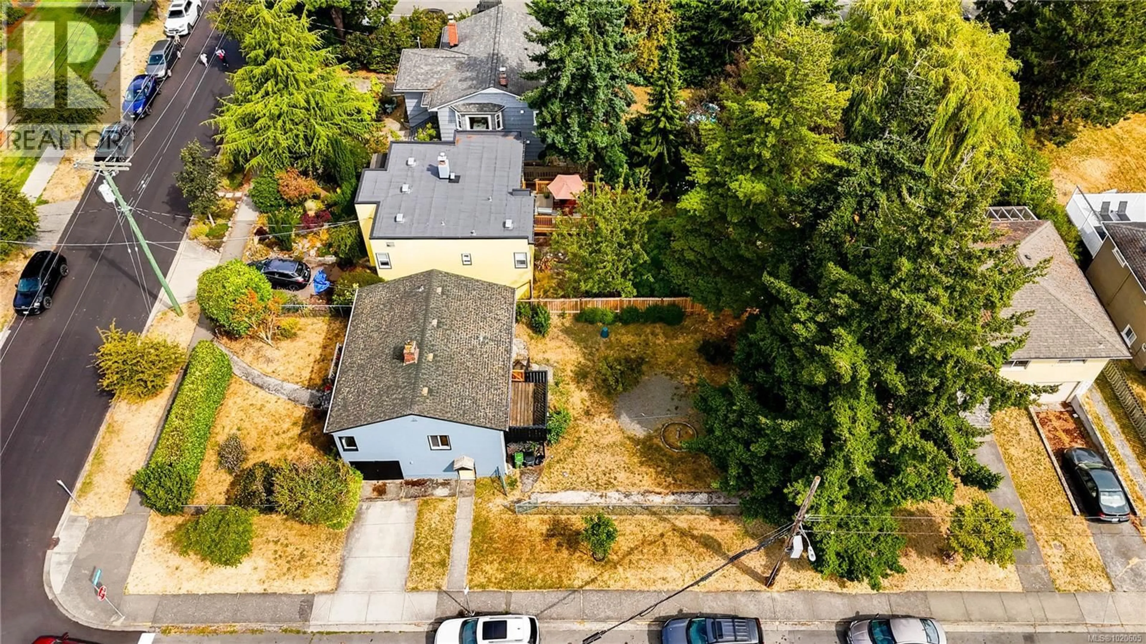 A pic from outside/outdoor area/front of a property/back of a property/a pic from drone, street for 1905 LEE AVENUE, Victoria British Columbia V8R4W9