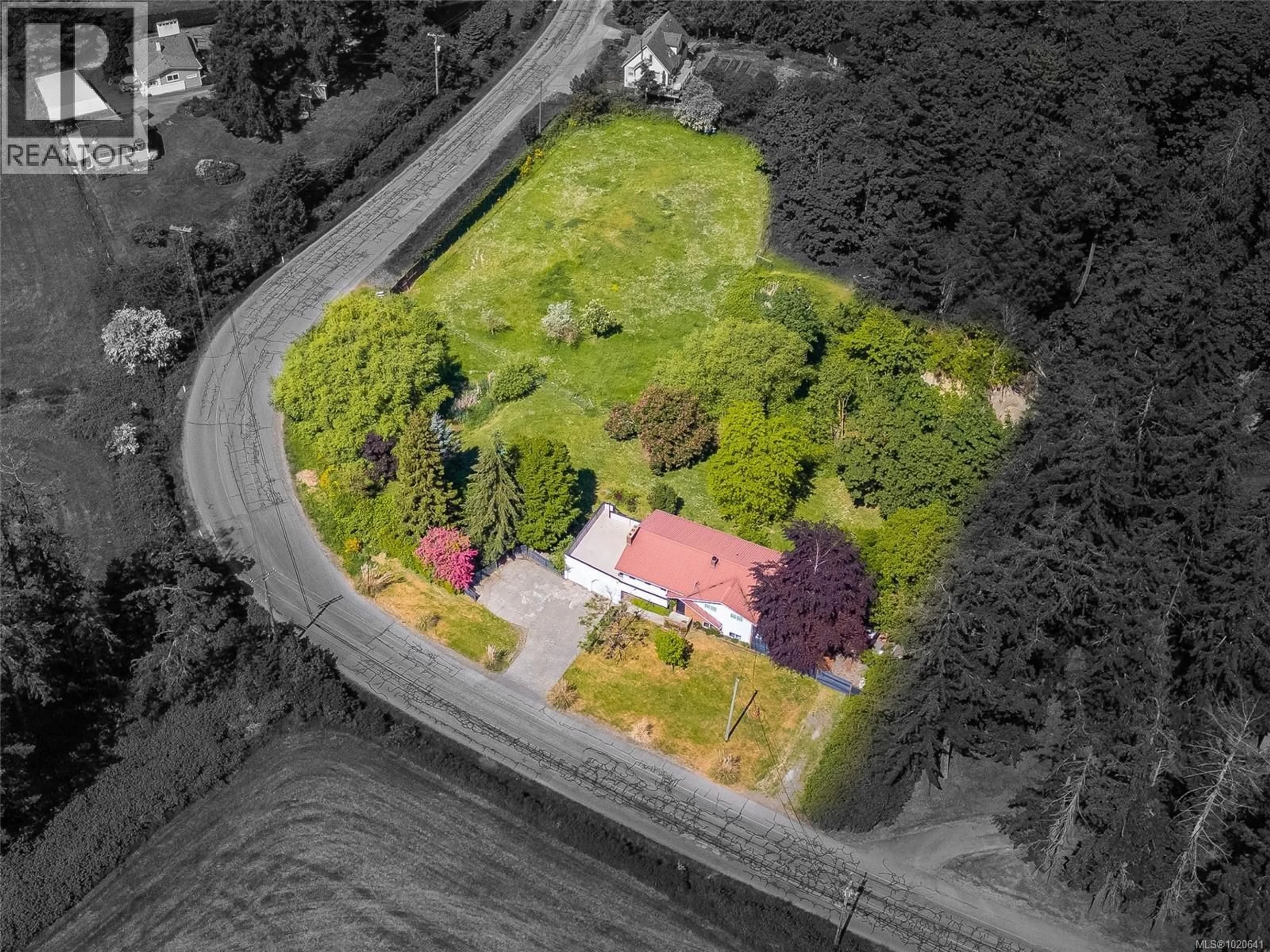 A pic from outside/outdoor area/front of a property/back of a property/a pic from drone, street for 1435 CHERRY POINT ROAD, Cowichan Bay British Columbia V0R1N2
