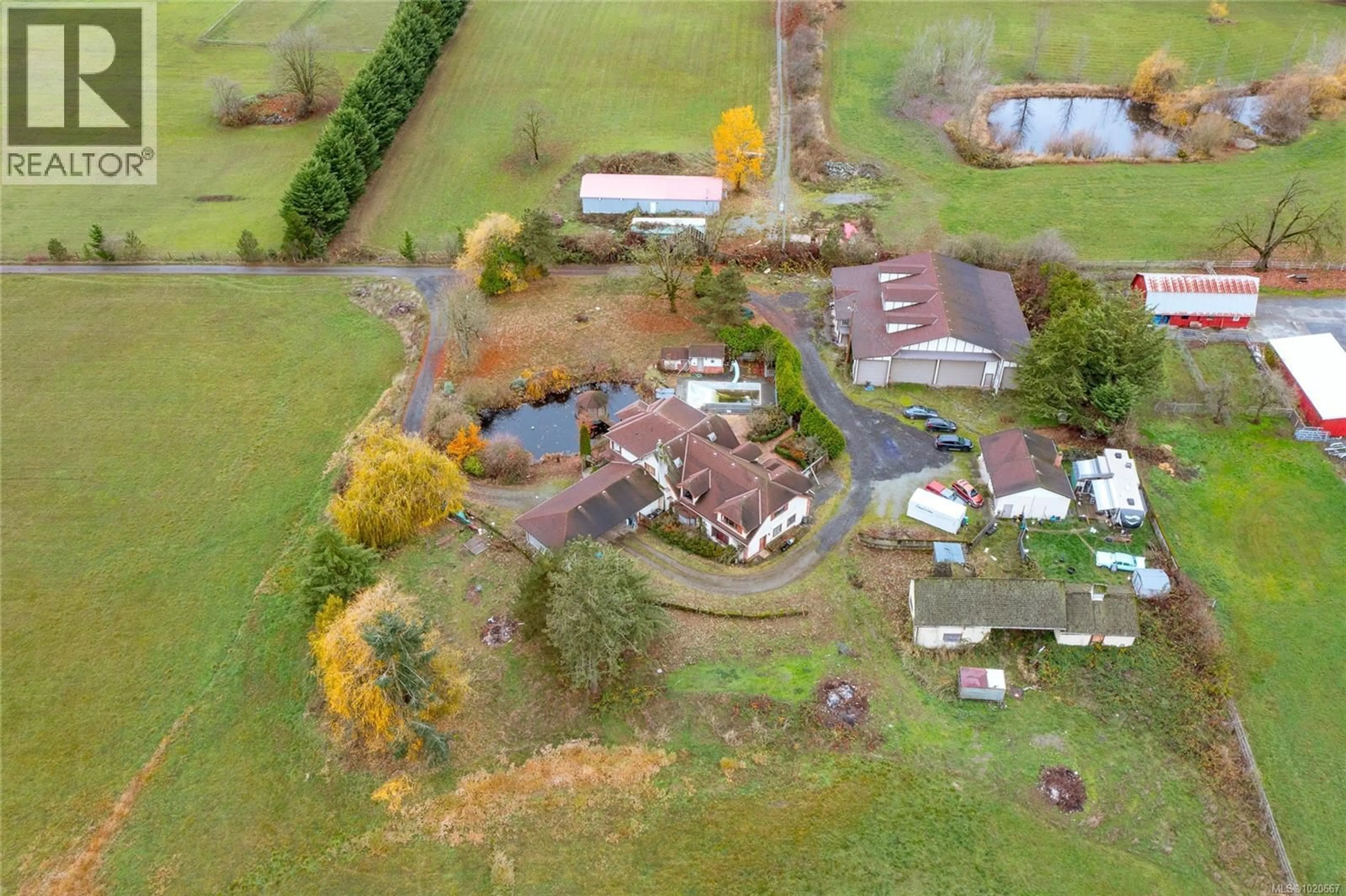 A pic from outside/outdoor area/front of a property/back of a property/a pic from drone, building for 1909 STAMPS ROAD, Duncan British Columbia V9L5W1