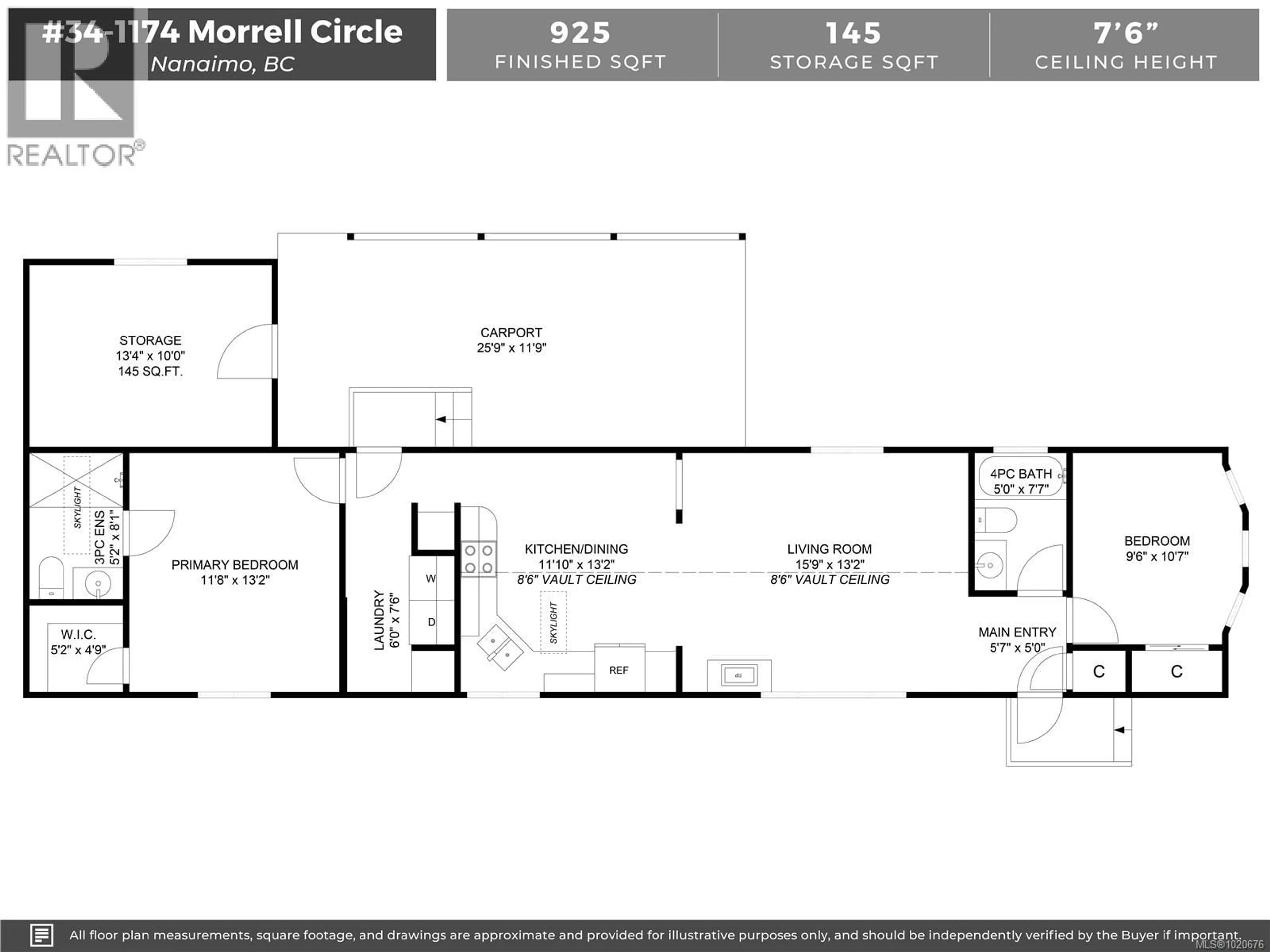 Floor plan for 34 - 1174 MORRELL CIRCLE, Nanaimo British Columbia V9R6K6