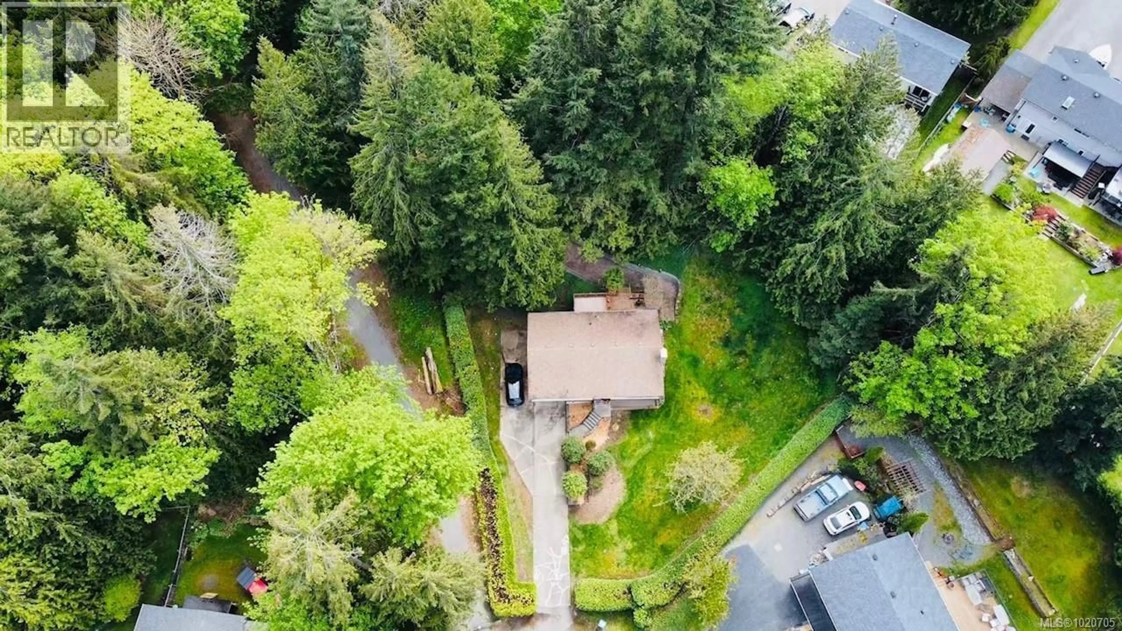 A pic from outside/outdoor area/front of a property/back of a property/a pic from drone, forest/trees view for 2749 JOANNA TERRACE, Nanaimo British Columbia V9T4V3