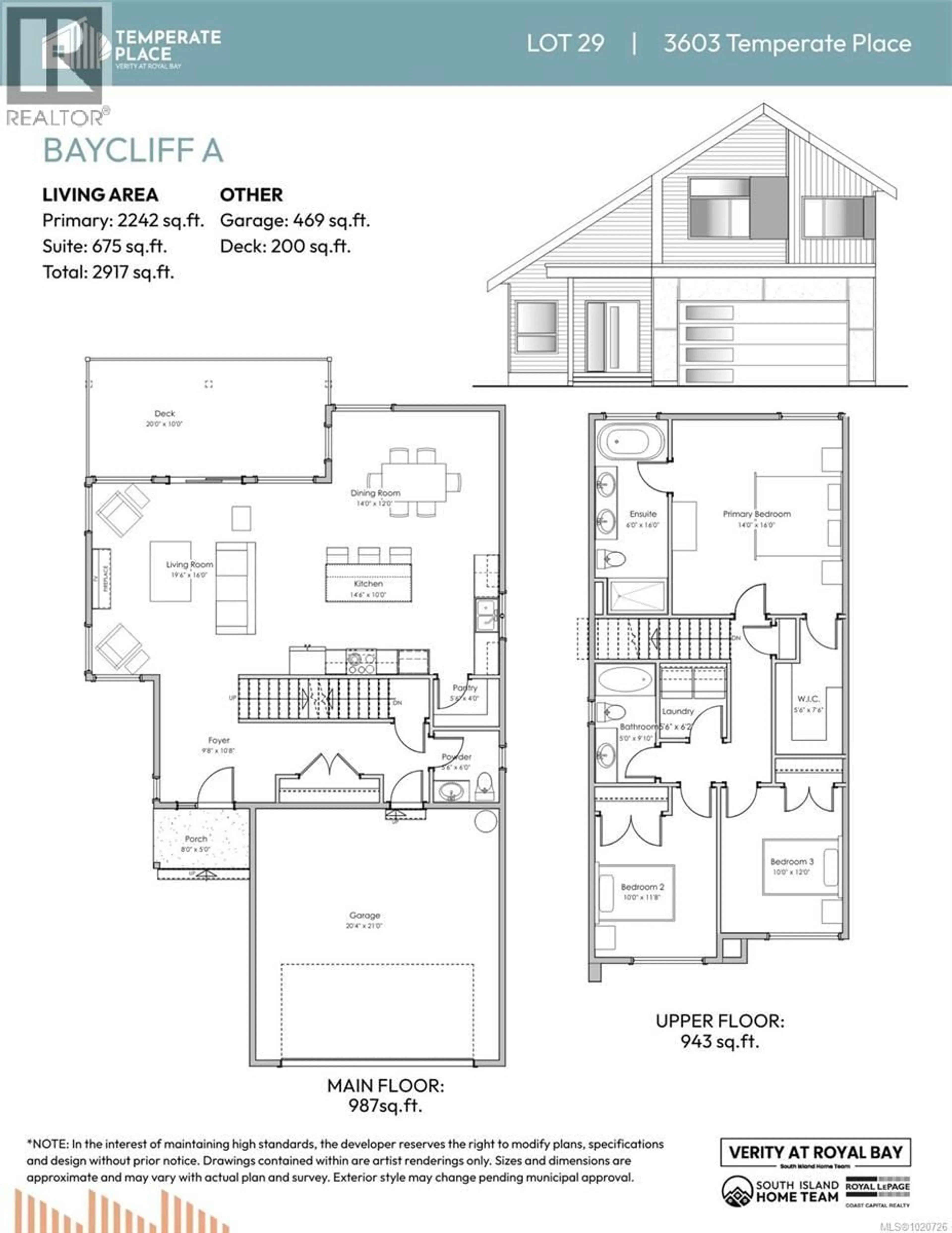 Floor plan for 3603 TEMPERATE PLACE, Colwood British Columbia V9C0T3