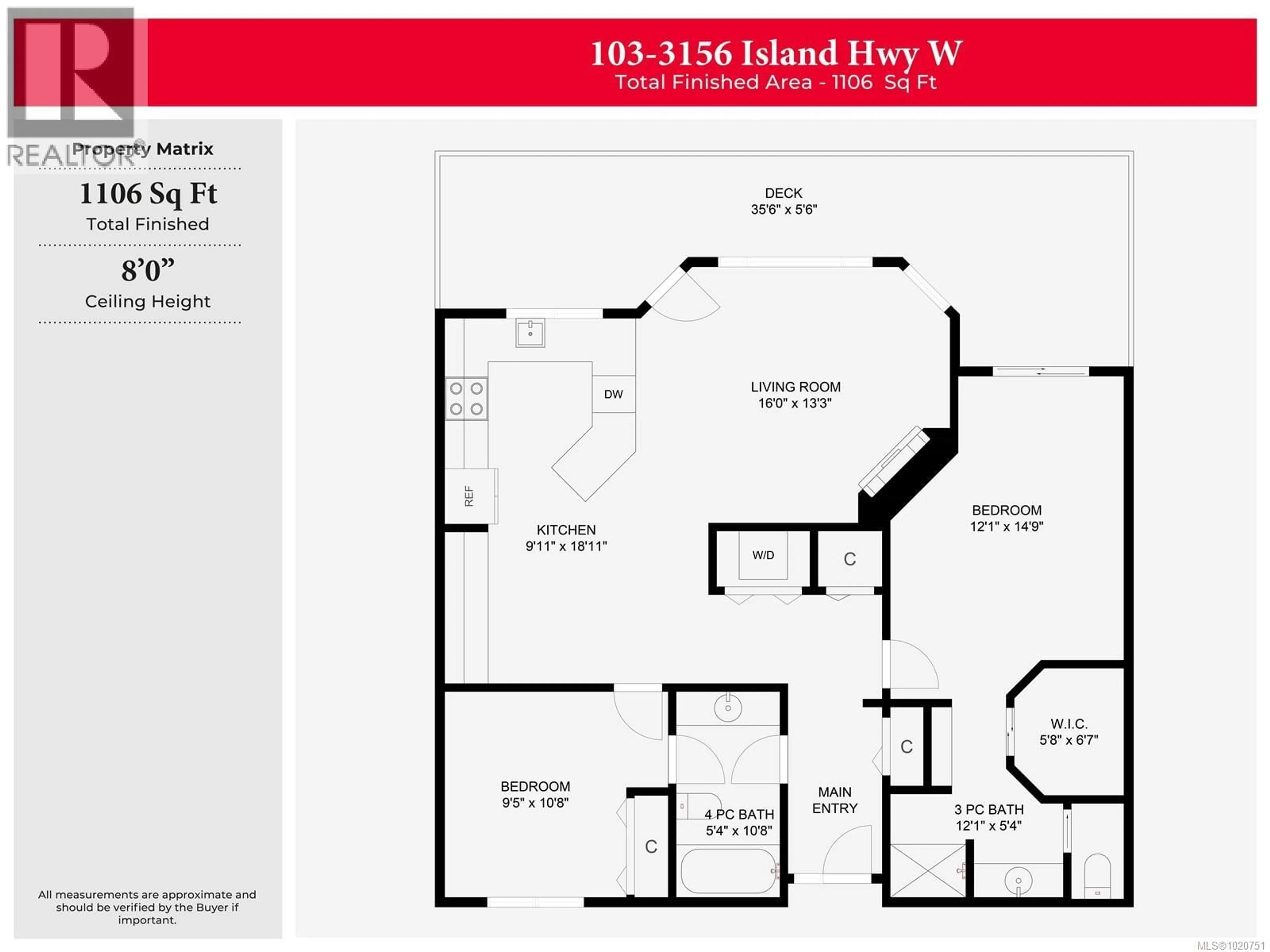 Floor plan for 103 - 3156 ISLAND HIGHWAY WEST, Qualicum Beach British Columbia V9K2C6