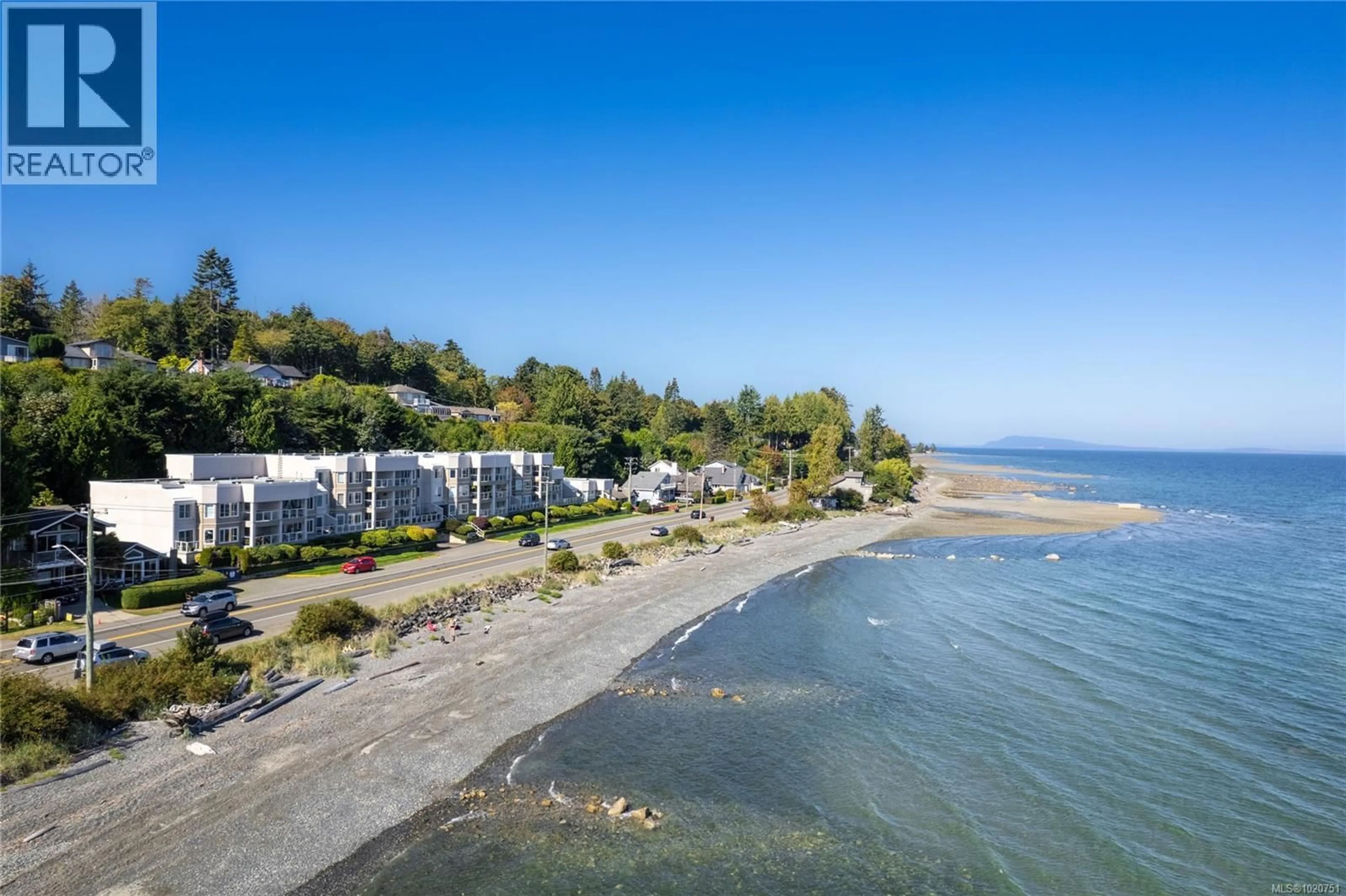 A pic from outside/outdoor area/front of a property/back of a property/a pic from drone, water/lake/river/ocean view for 103 - 3156 ISLAND HIGHWAY WEST, Qualicum Beach British Columbia V9K2C6