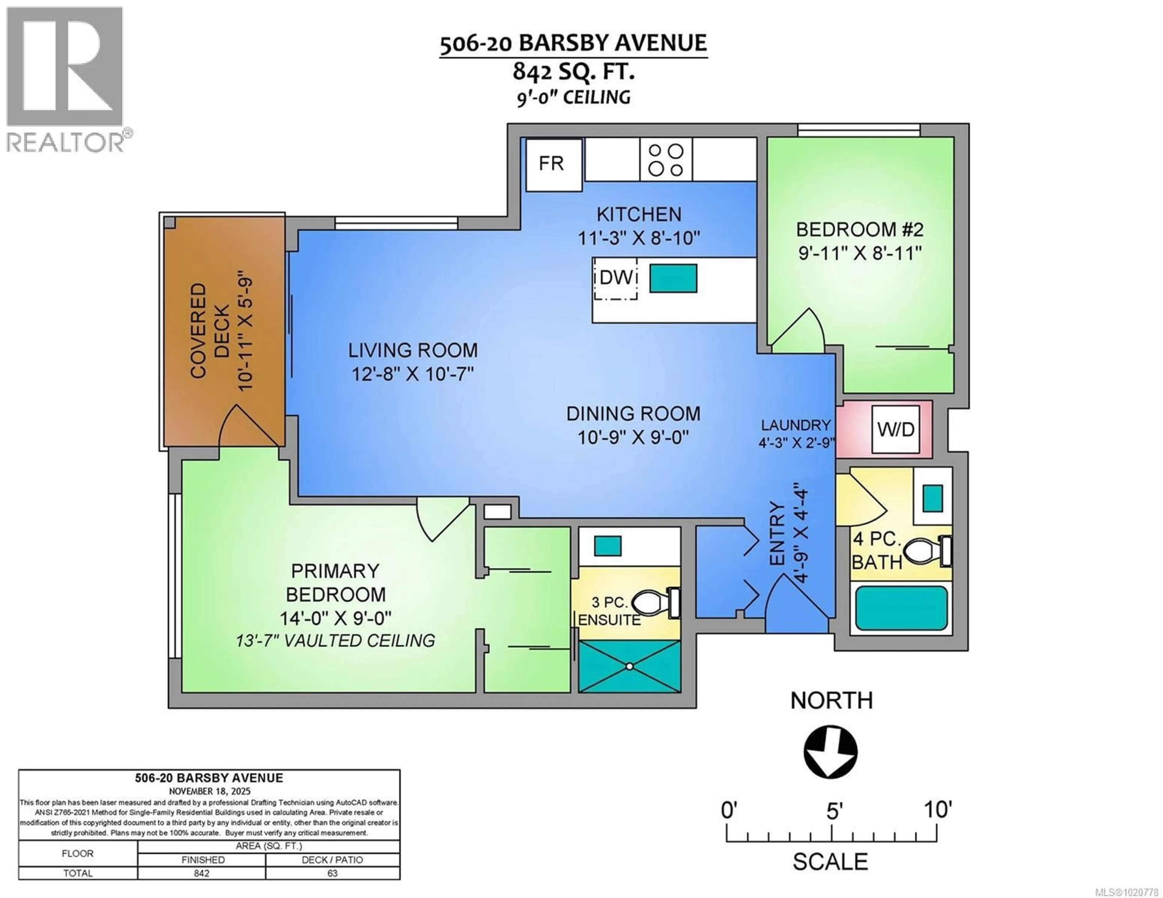 Floor plan for 506 - 20 BARSBY AVENUE, Nanaimo British Columbia V9R0K4