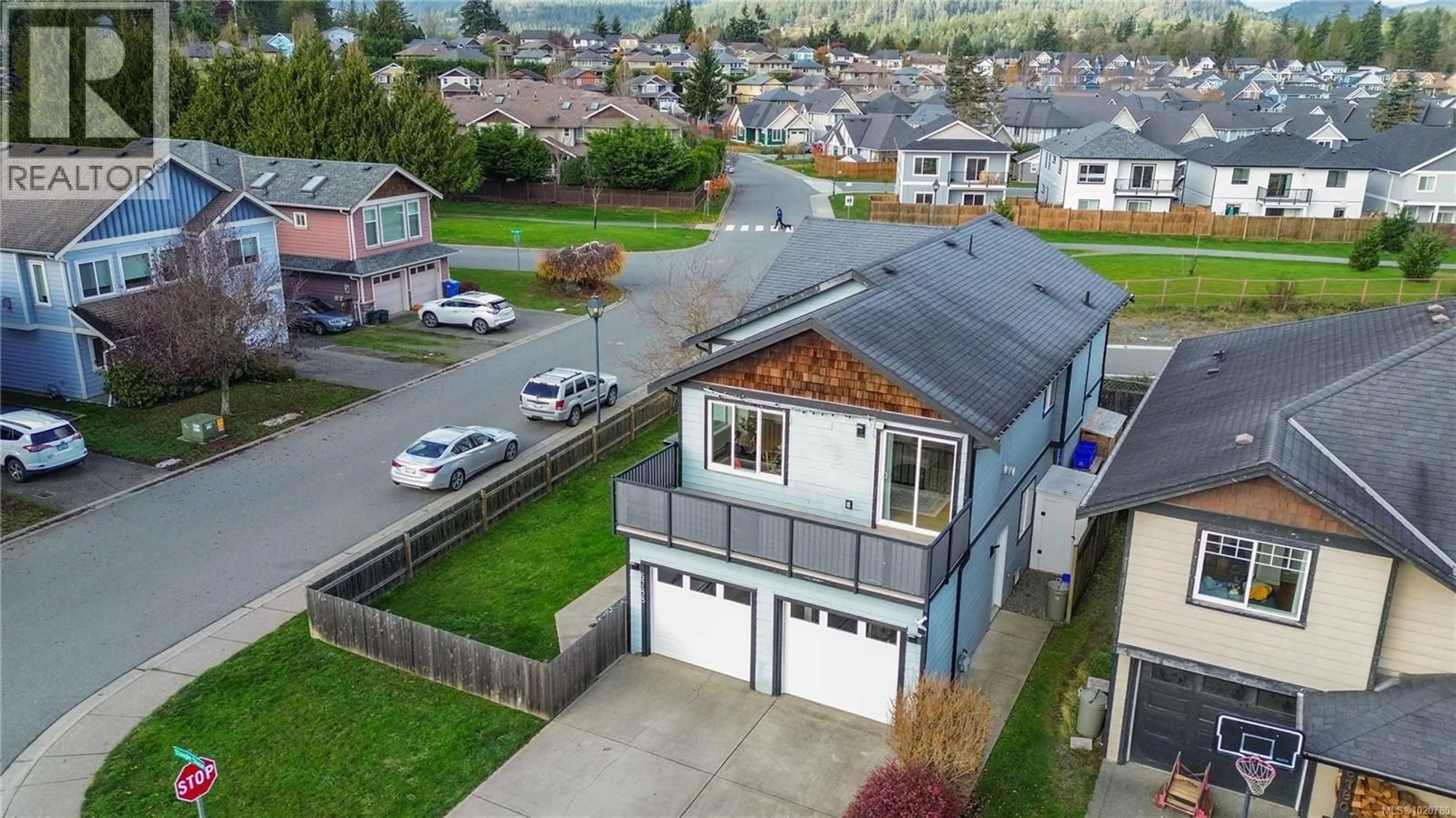 A pic from outside/outdoor area/front of a property/back of a property/a pic from drone, street for 6788 STEEPLE CHASE, Sooke British Columbia V9Z0W3