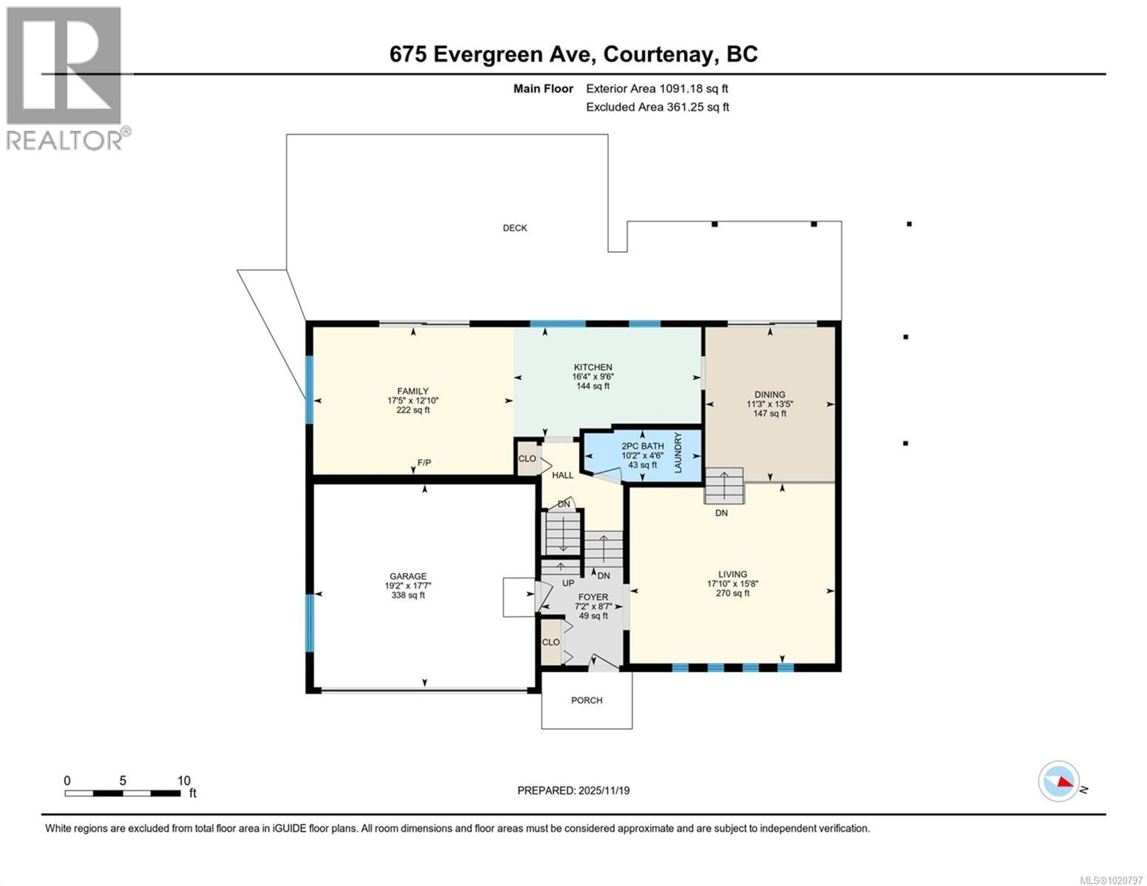 Floor plan for 675 EVERGREEN AVENUE, Courtenay British Columbia V9N6Y1