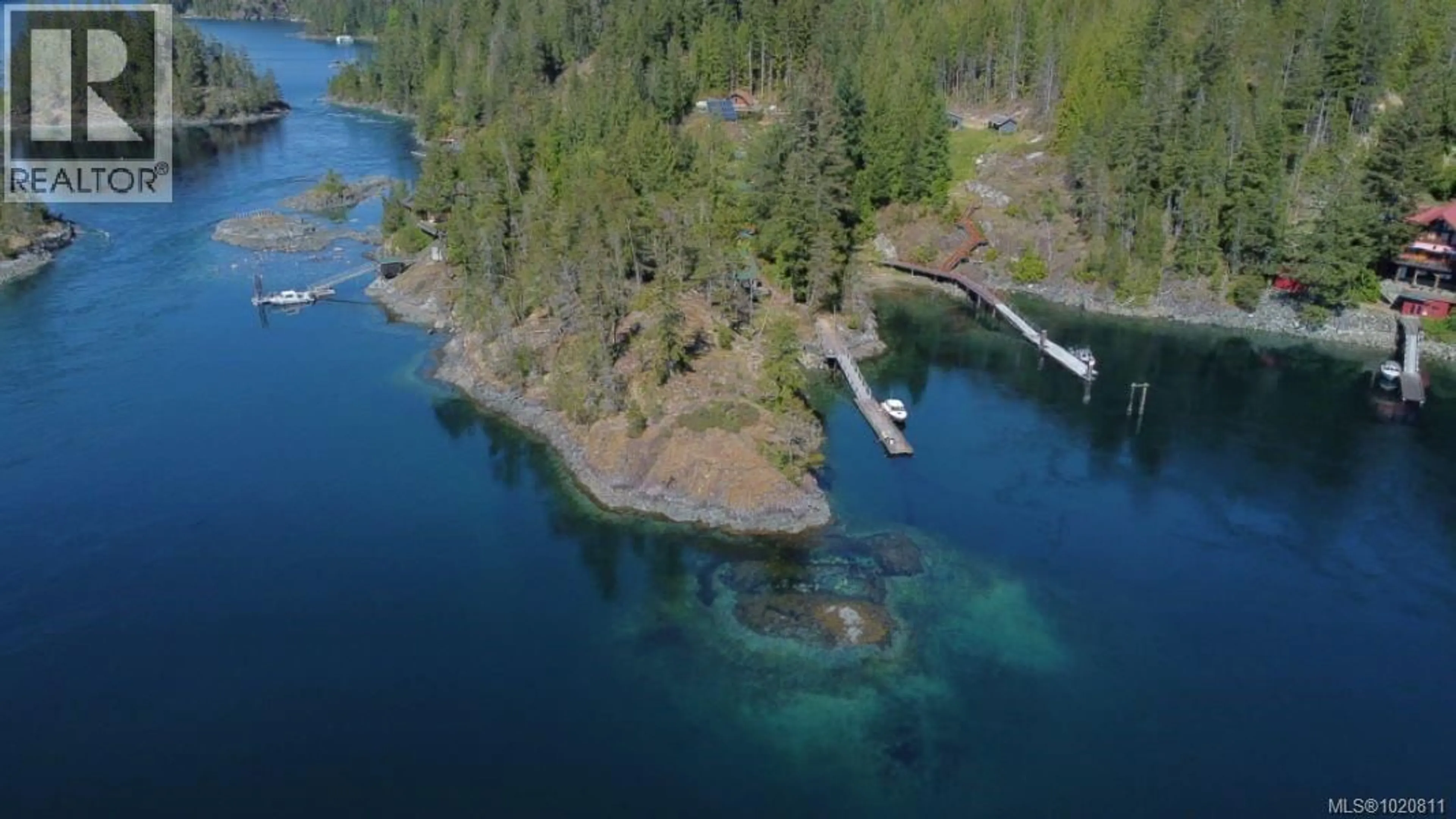 A pic from outside/outdoor area/front of a property/back of a property/a pic from drone, water/lake/river/ocean view for Lot 49 BUSBY ISLAND, See Remarks British Columbia V0P1W0