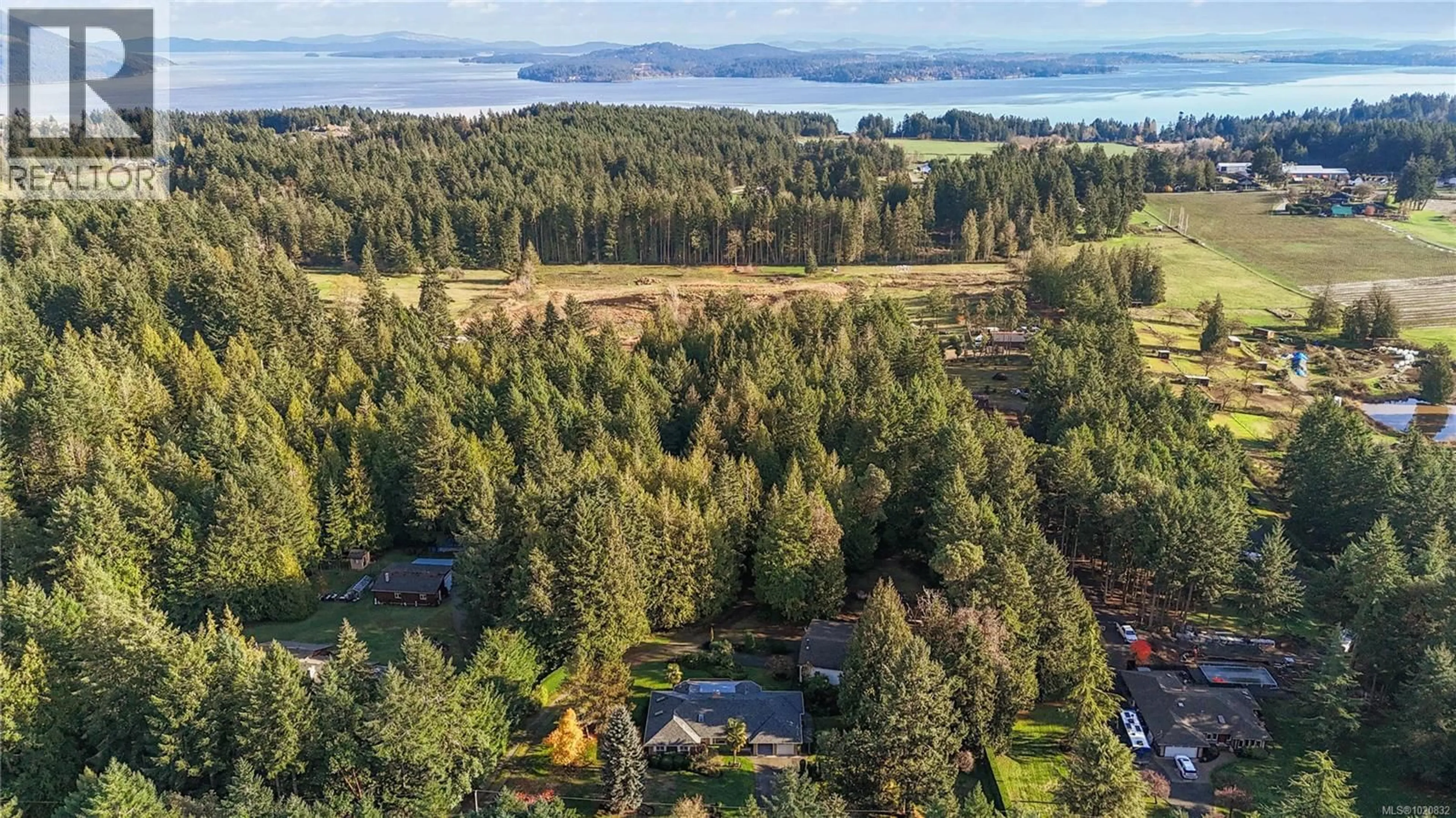 A pic from outside/outdoor area/front of a property/back of a property/a pic from drone, water/lake/river/ocean view for 3355 GREY MANOR ROAD, Cobble Hill British Columbia V8H0C8