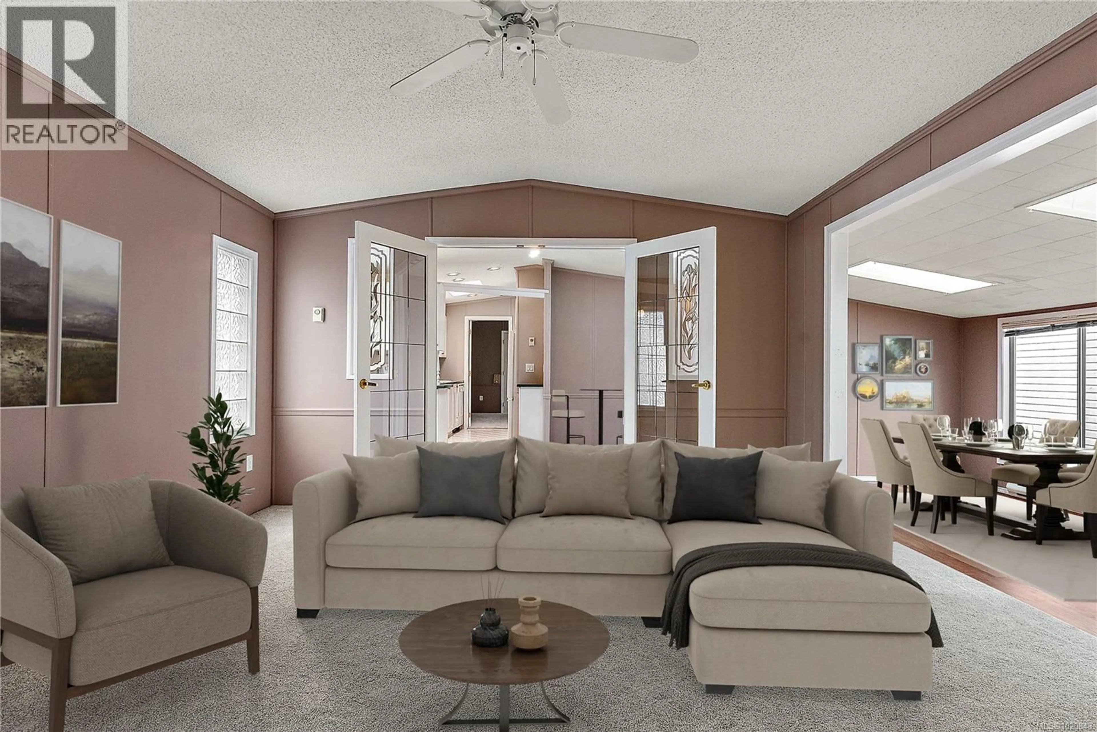 Living room with furniture, ceramic/tile floor for 33 - 7401 CENTRAL SAANICH ROAD, Central Saanich British Columbia V8M2B5