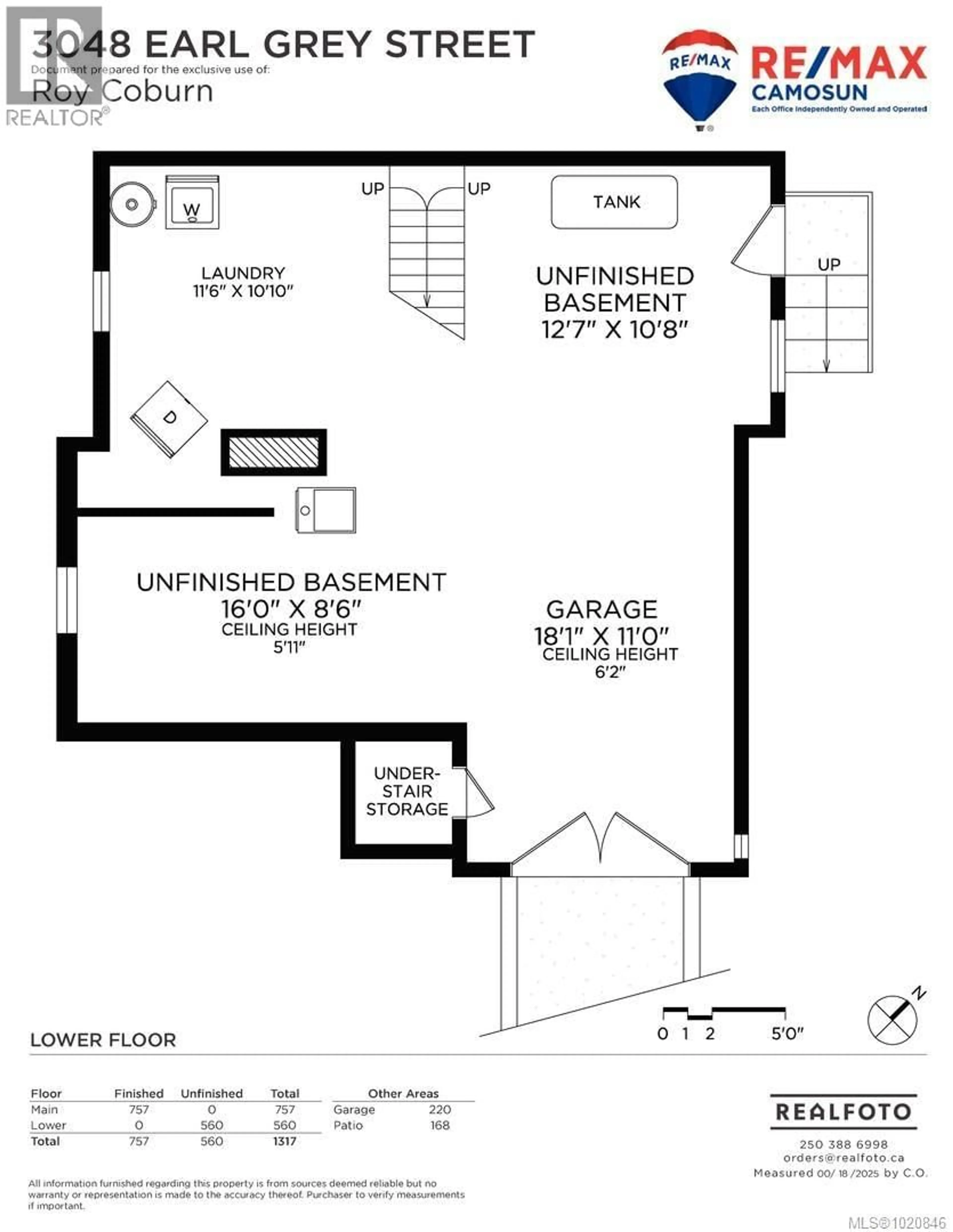 Floor plan for 3048 EARL GREY STREET, Saanich British Columbia V9A1W7