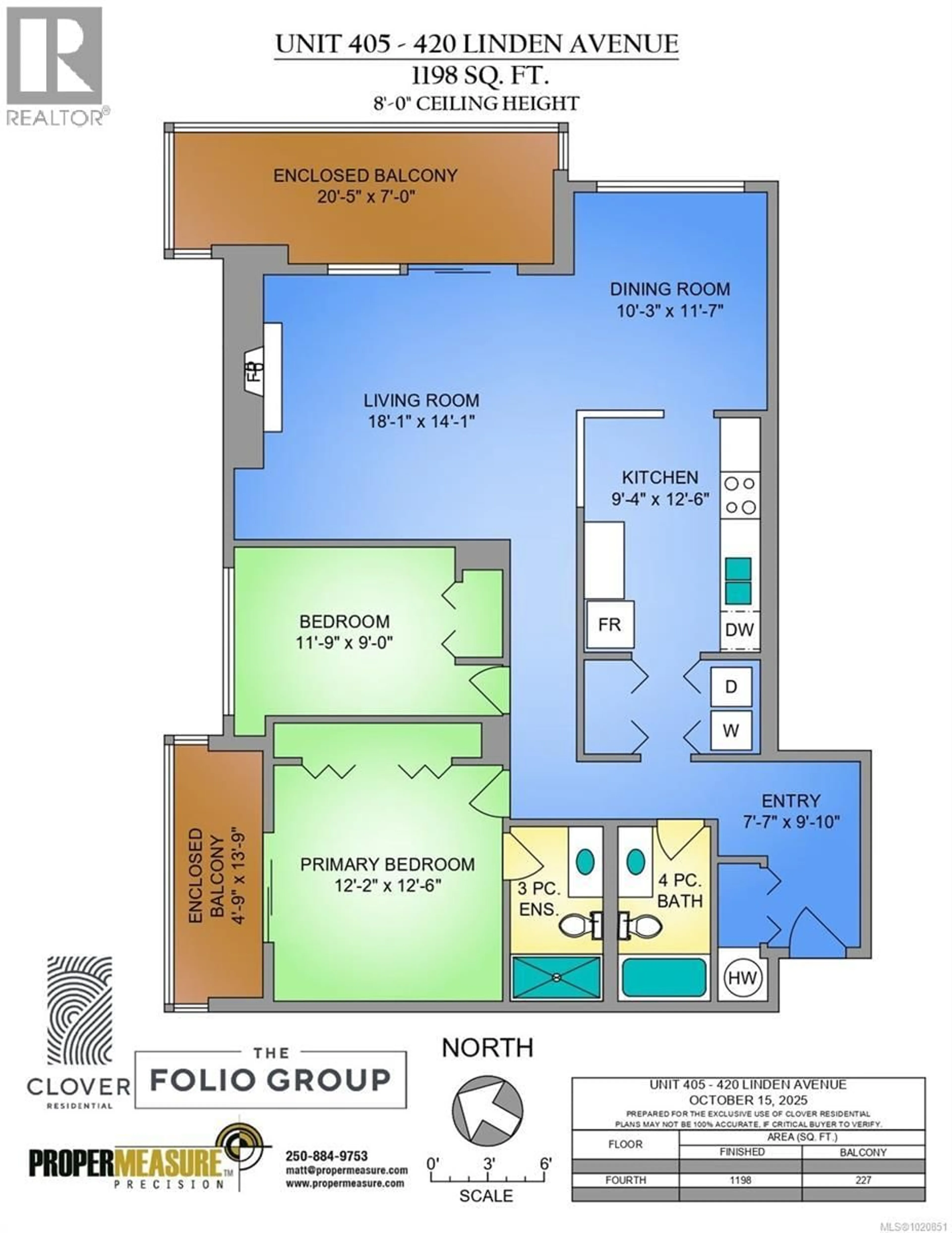 Floor plan for 405 - 420 LINDEN AVENUE, Victoria British Columbia V8V4G3