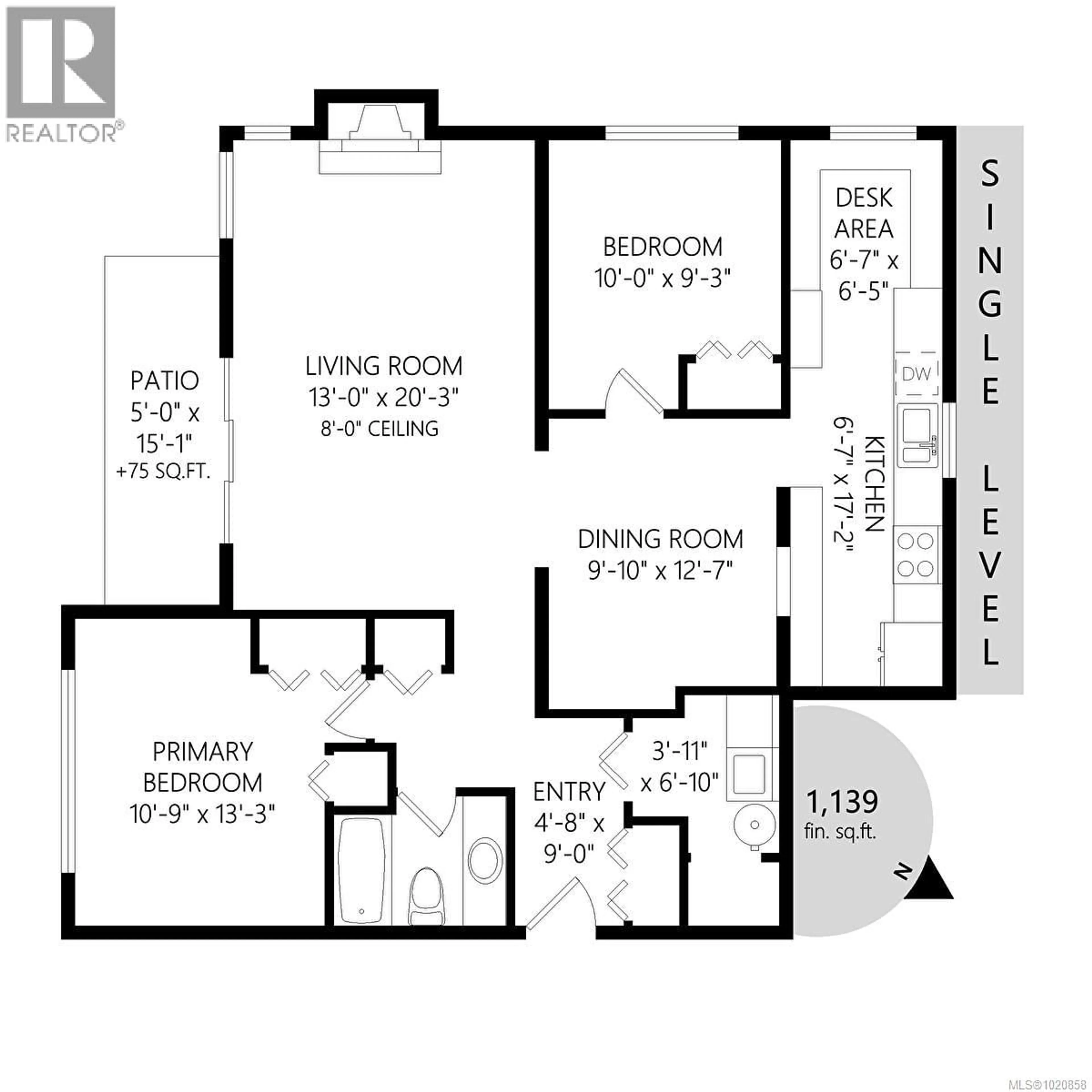Floor plan for 101 - 1540 DALLAS ROAD, Victoria British Columbia V8S1A3