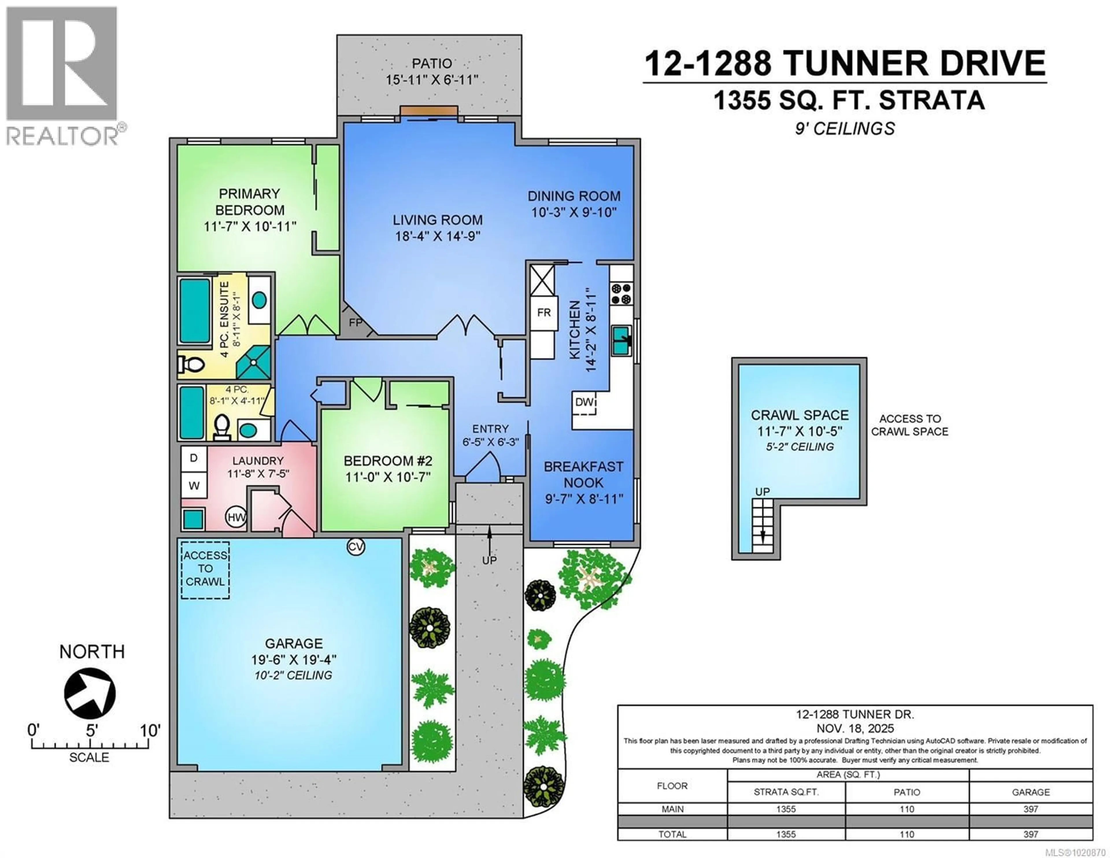 Floor plan for 12 - 1288 TUNNER DRIVE, Courtenay British Columbia V9N8S2