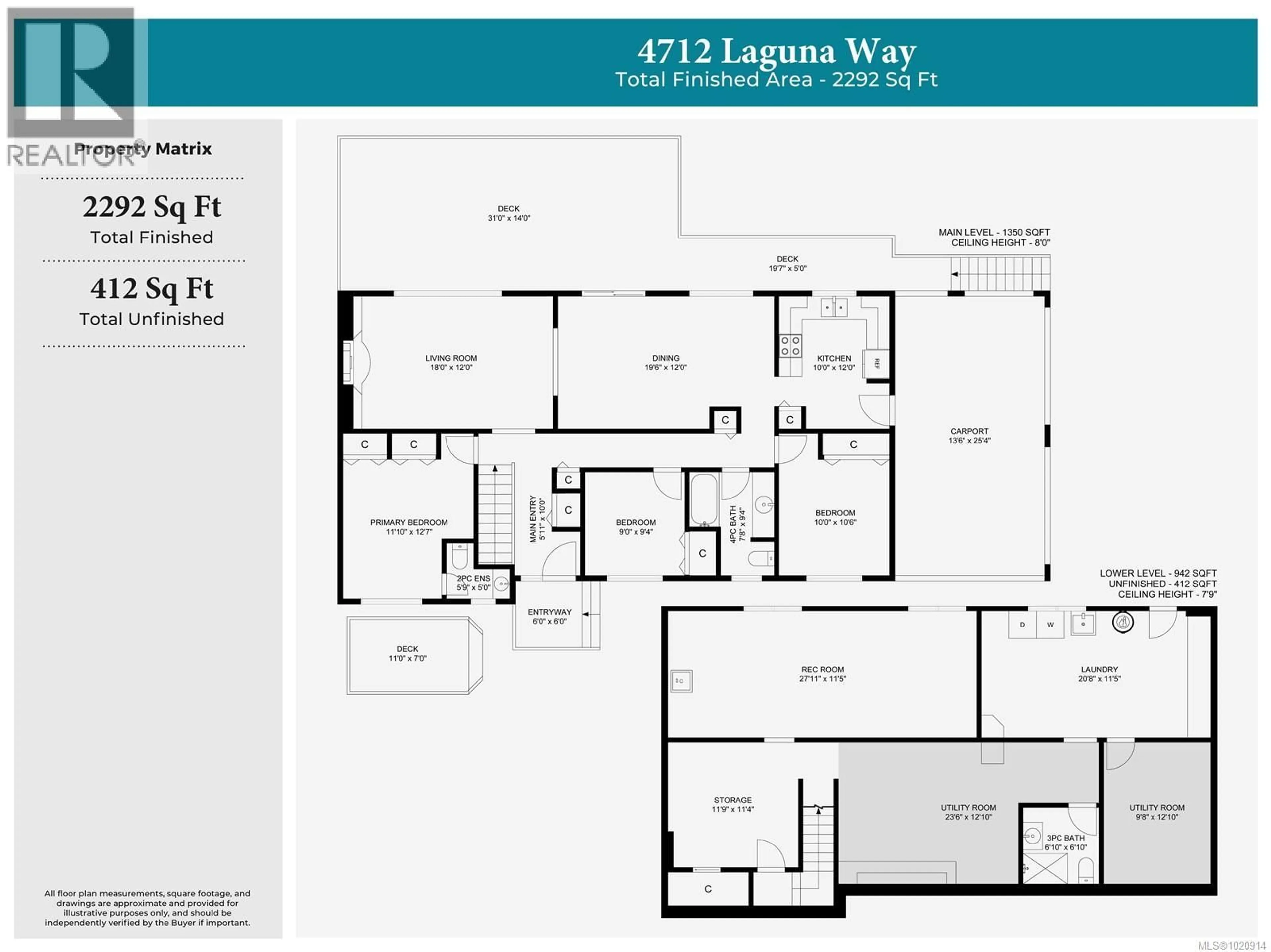 Floor plan for 4712 LAGUNA WAY, Nanaimo British Columbia V9T5C3