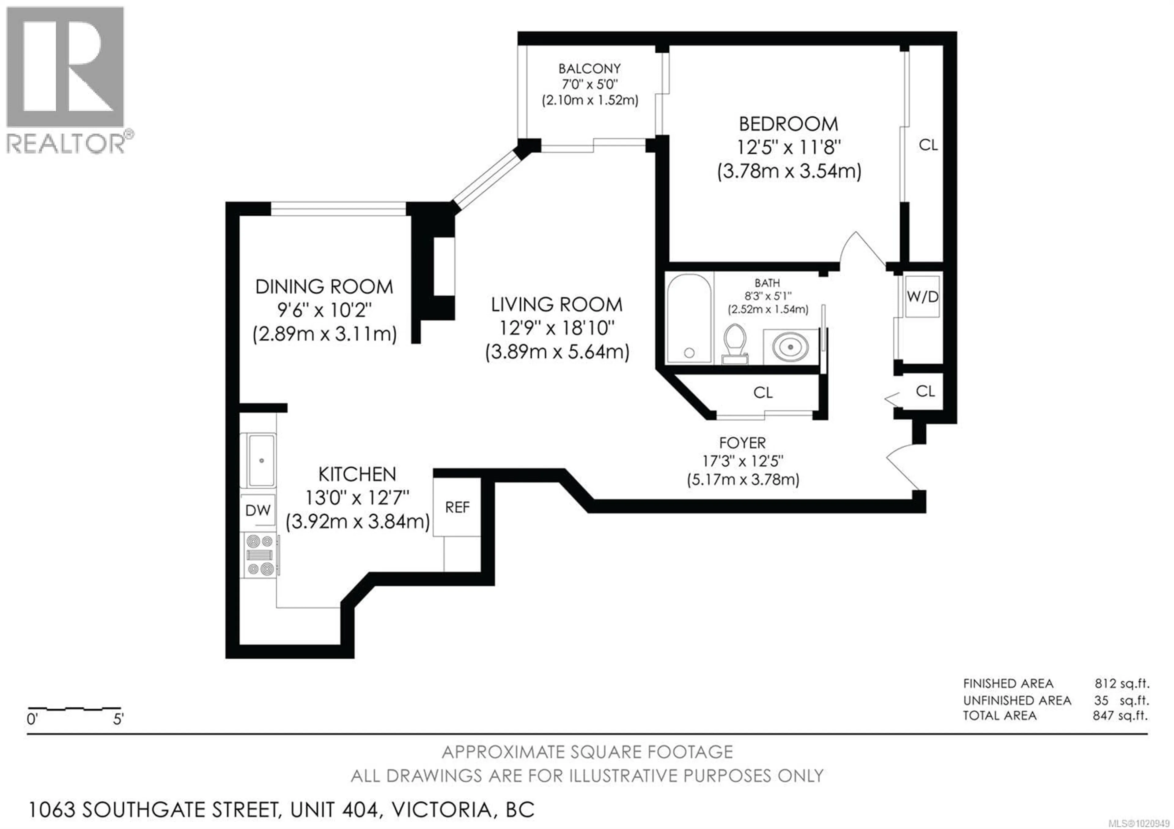 Floor plan for 404 - 1063 SOUTHGATE STREET, Victoria British Columbia V8V2Z1