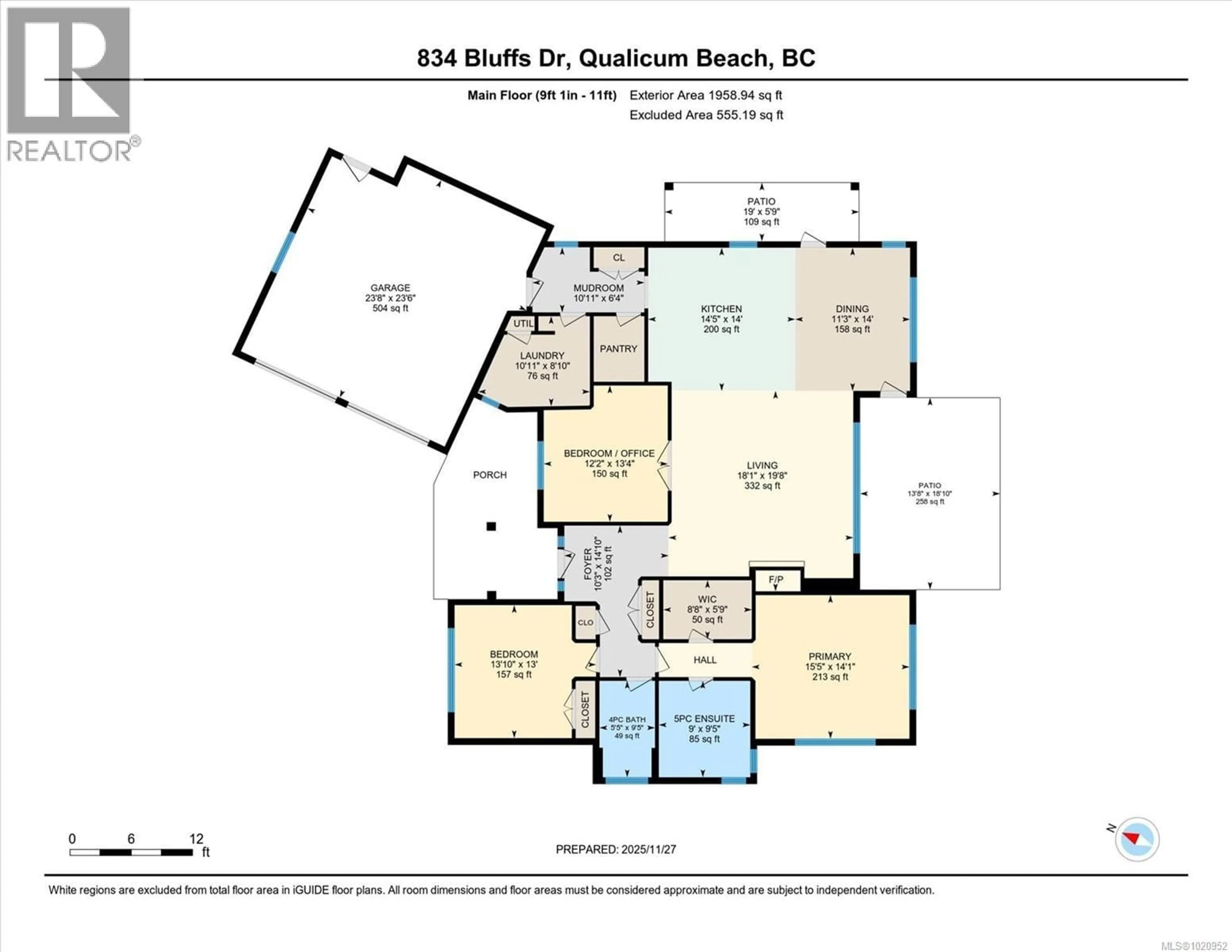 Floor plan for 834 BLUFFS DRIVE, Qualicum Beach British Columbia V9K0A2