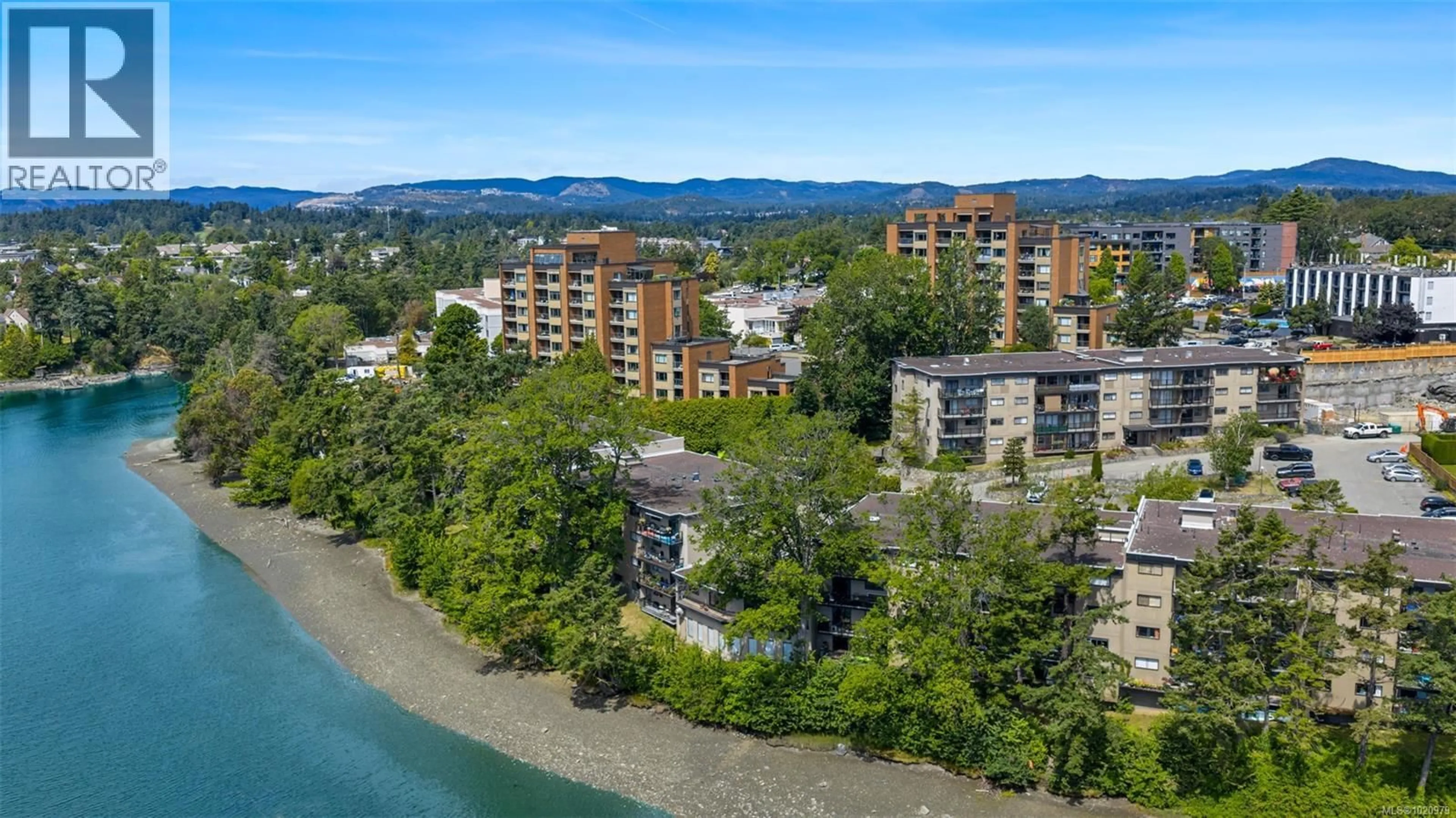 A pic from outside/outdoor area/front of a property/back of a property/a pic from drone, water/lake/river/ocean view for 206 - 103 GORGE ROAD EAST, Victoria British Columbia V9A6Z2