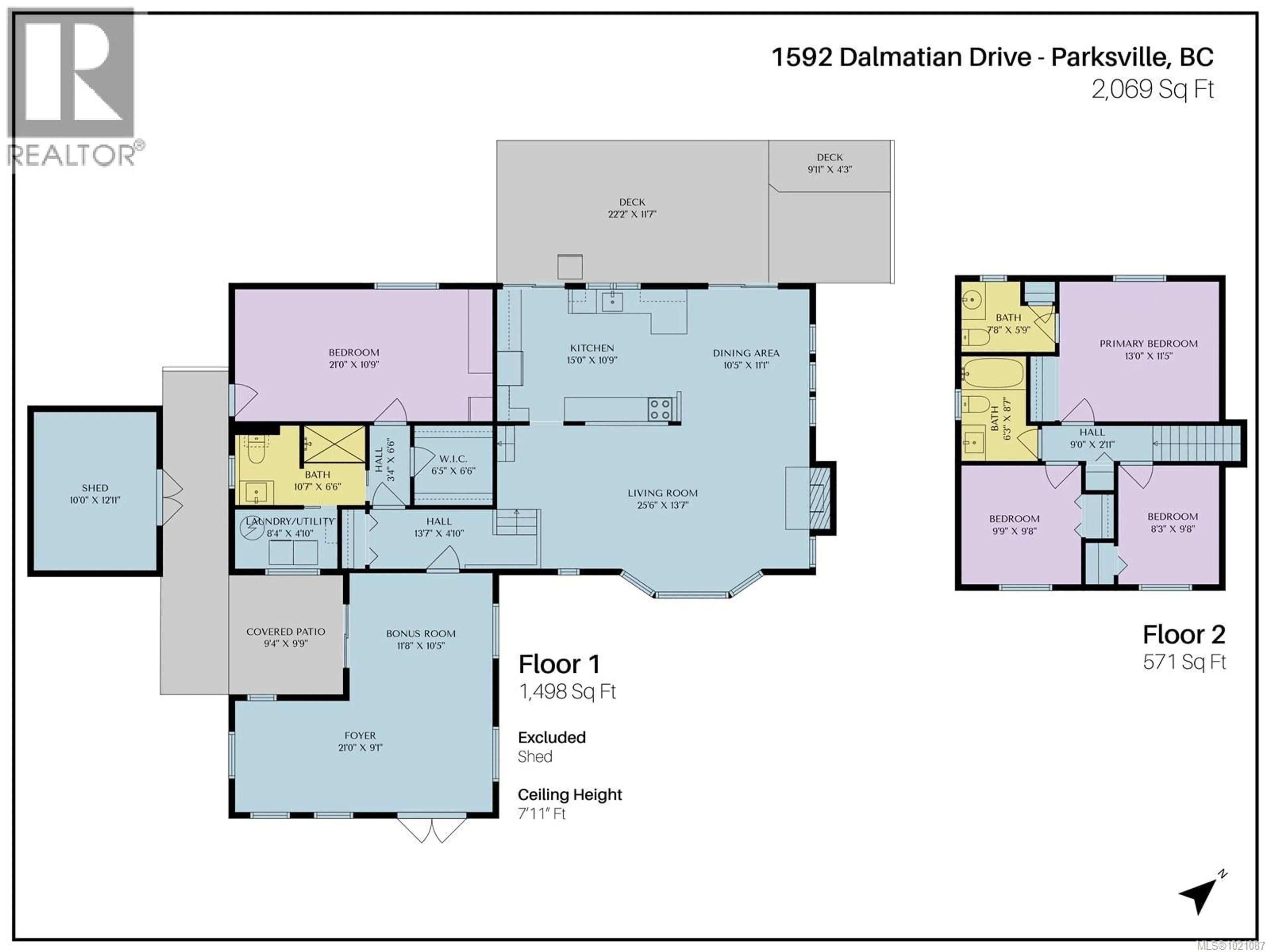 Floor plan for 1592 DALMATIAN DRIVE, Parksville British Columbia V9P1Y7