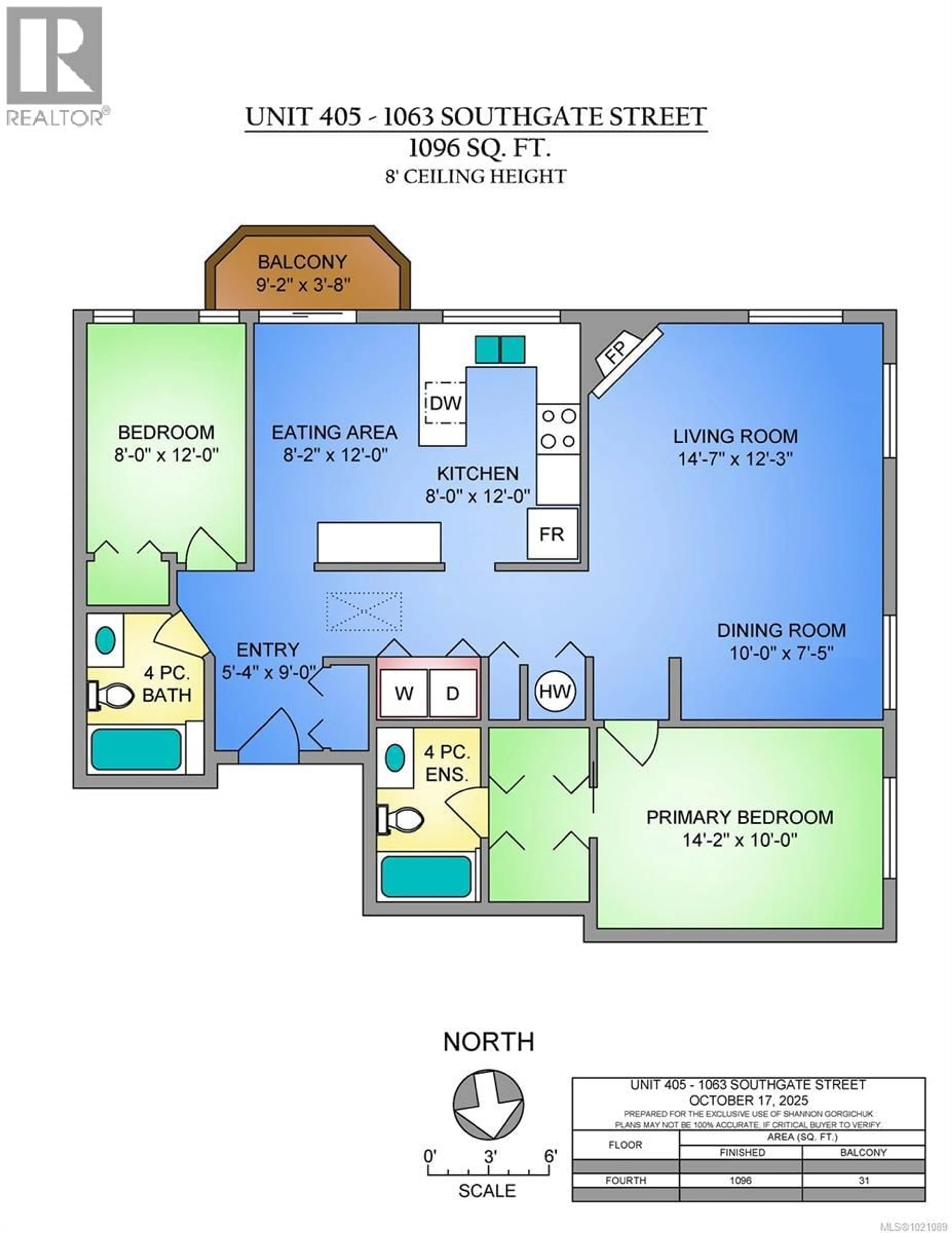 Floor plan for 405 - 1063 SOUTHGATE STREET, Victoria British Columbia V8V2Z1