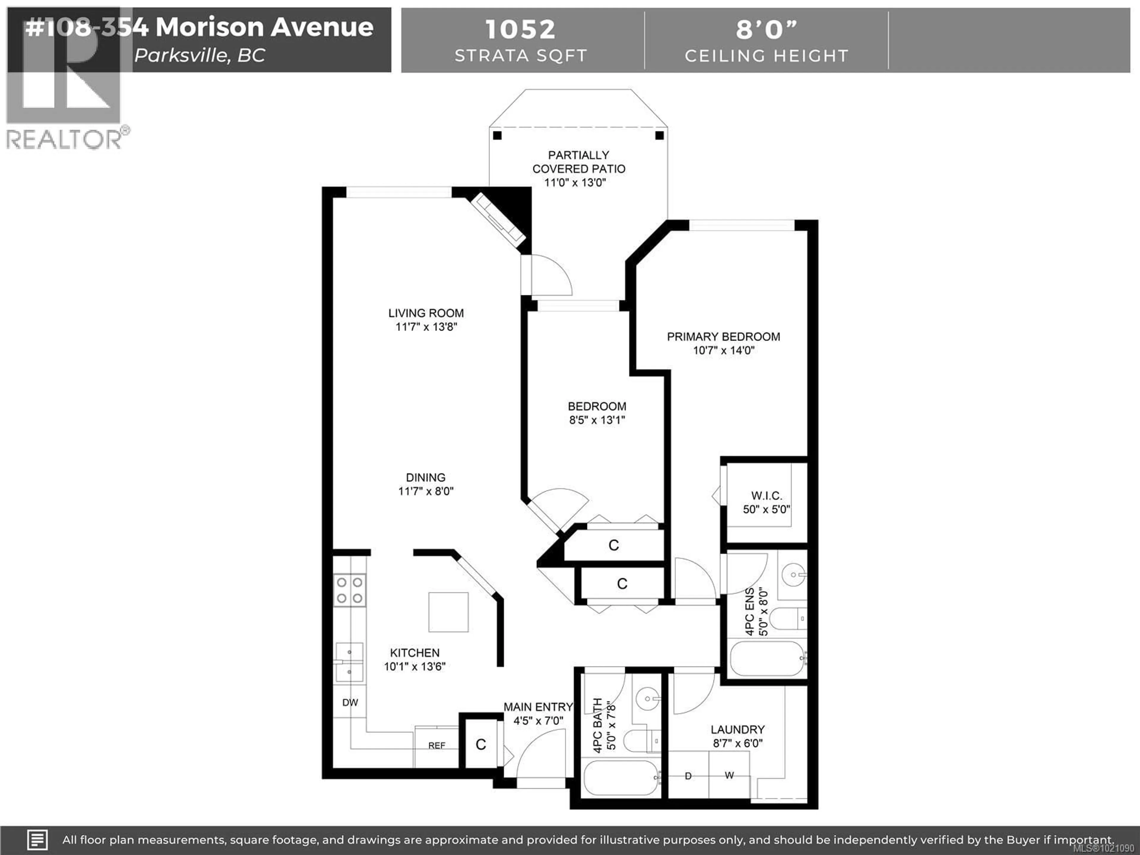 Floor plan for 108 - 354 MORISON AVENUE, Parksville British Columbia V9P2V3