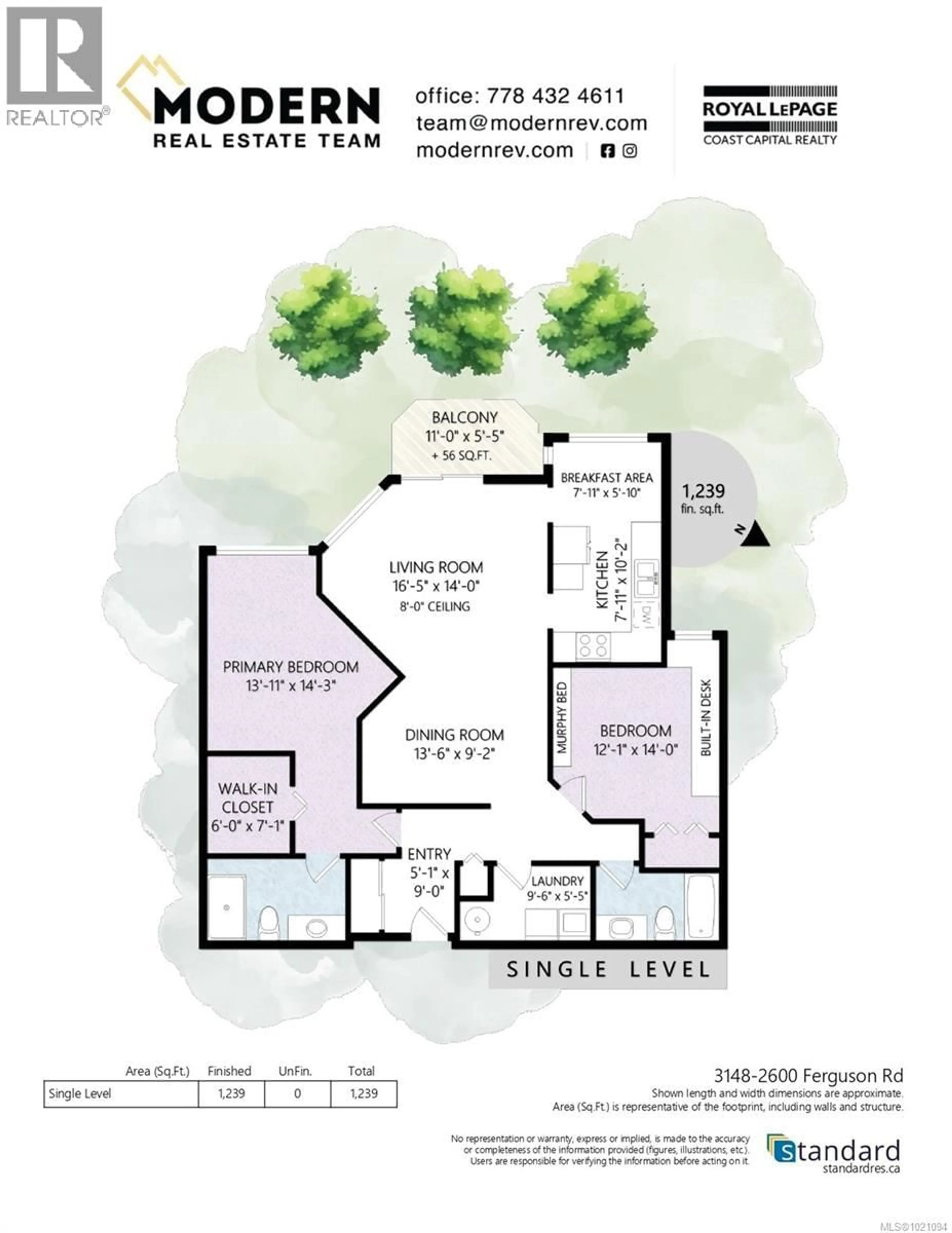 Floor plan for 3148 - 2600 FERGUSON ROAD, Central Saanich British Columbia V8M2C1