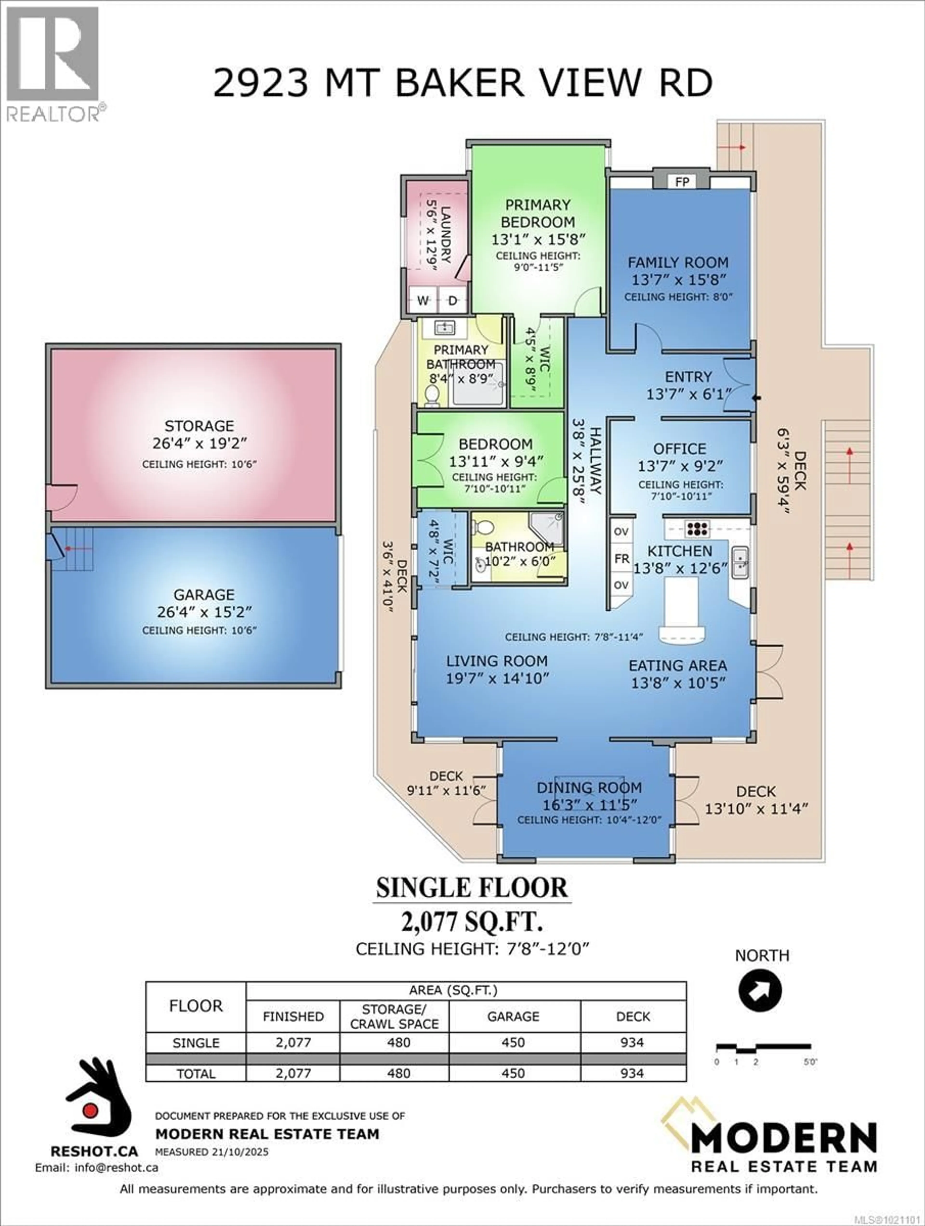 Floor plan for 2923 MT. BAKER VIEW ROAD, Saanich British Columbia V8N1Z6