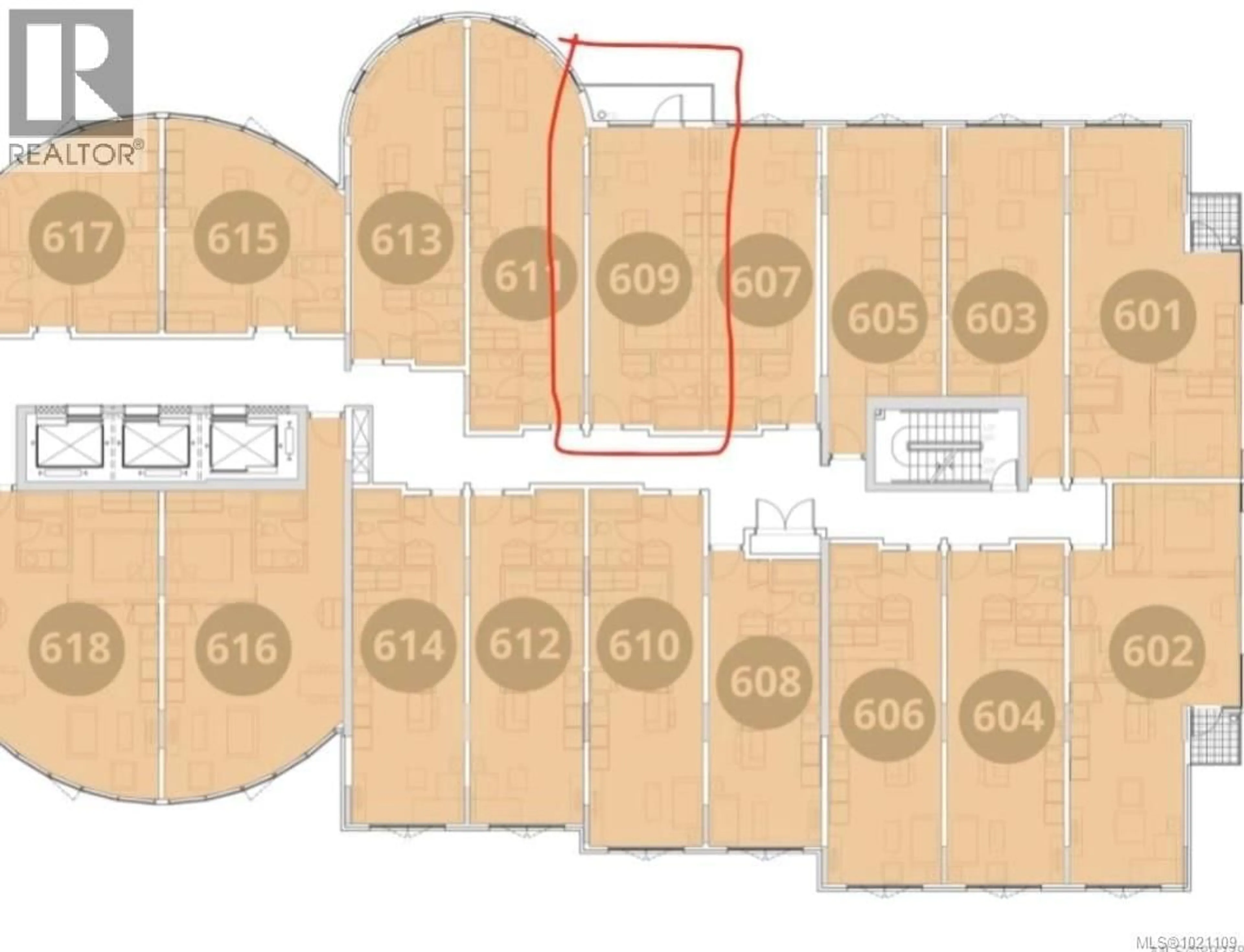 Floor plan for 609 - 1029 VIEW STREET NORTH, Victoria British Columbia V8V0C9