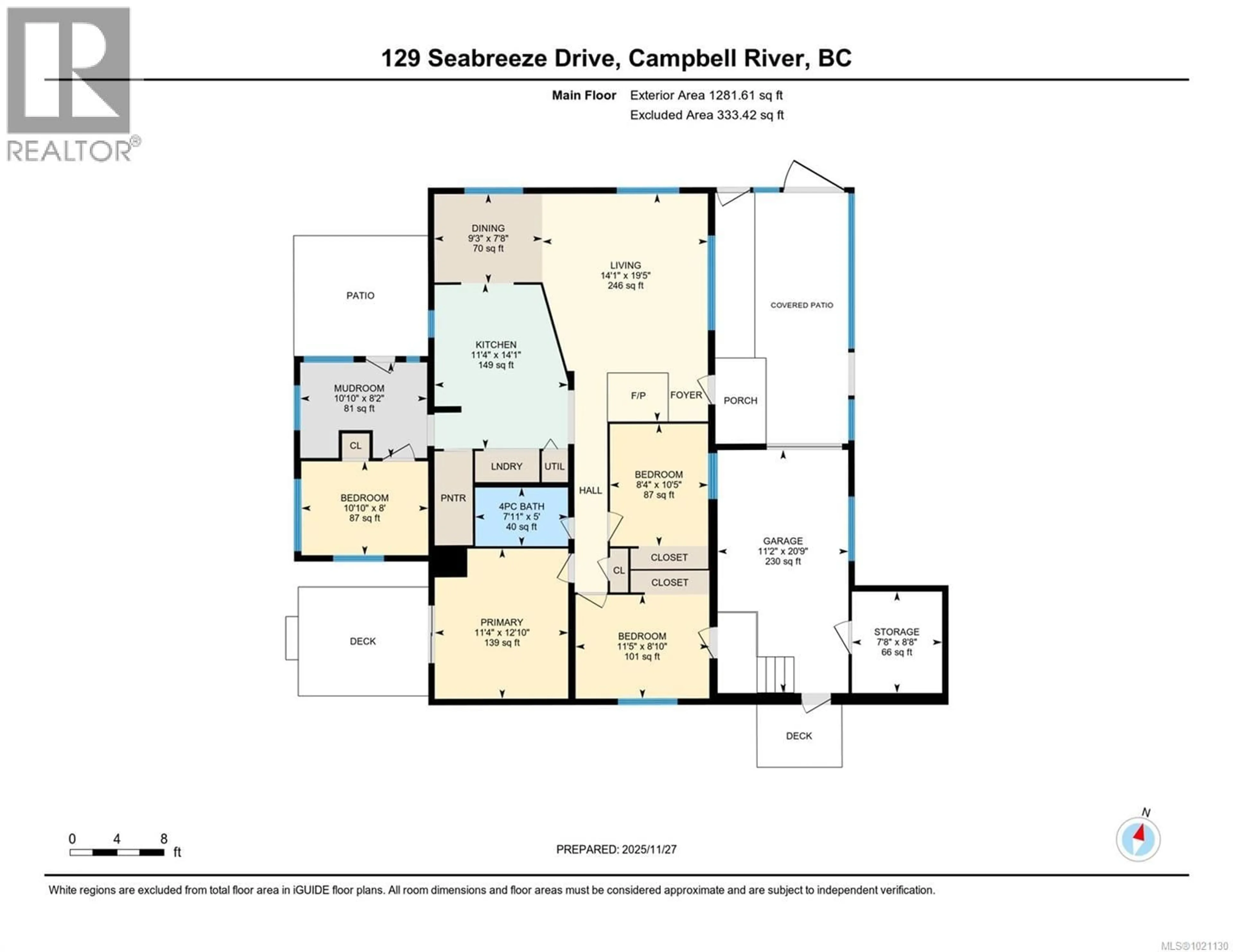 Floor plan for 129 SEABREEZE DRIVE NORTH, Campbell River British Columbia V9H1H8