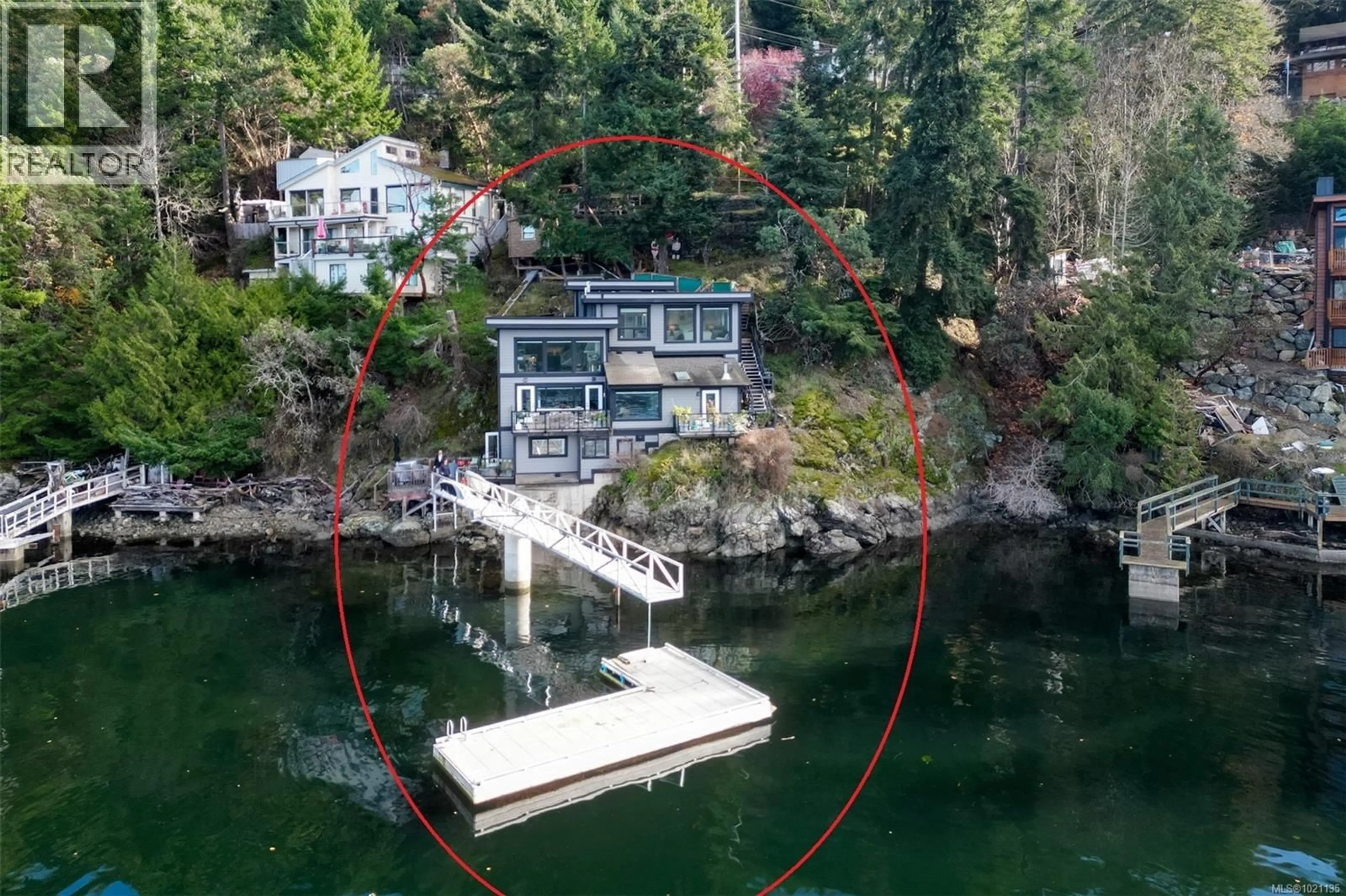 A pic from outside/outdoor area/front of a property/back of a property/a pic from drone, water/lake/river/ocean view for 6800 MARK LANE, Central Saanich British Columbia V9E2A1