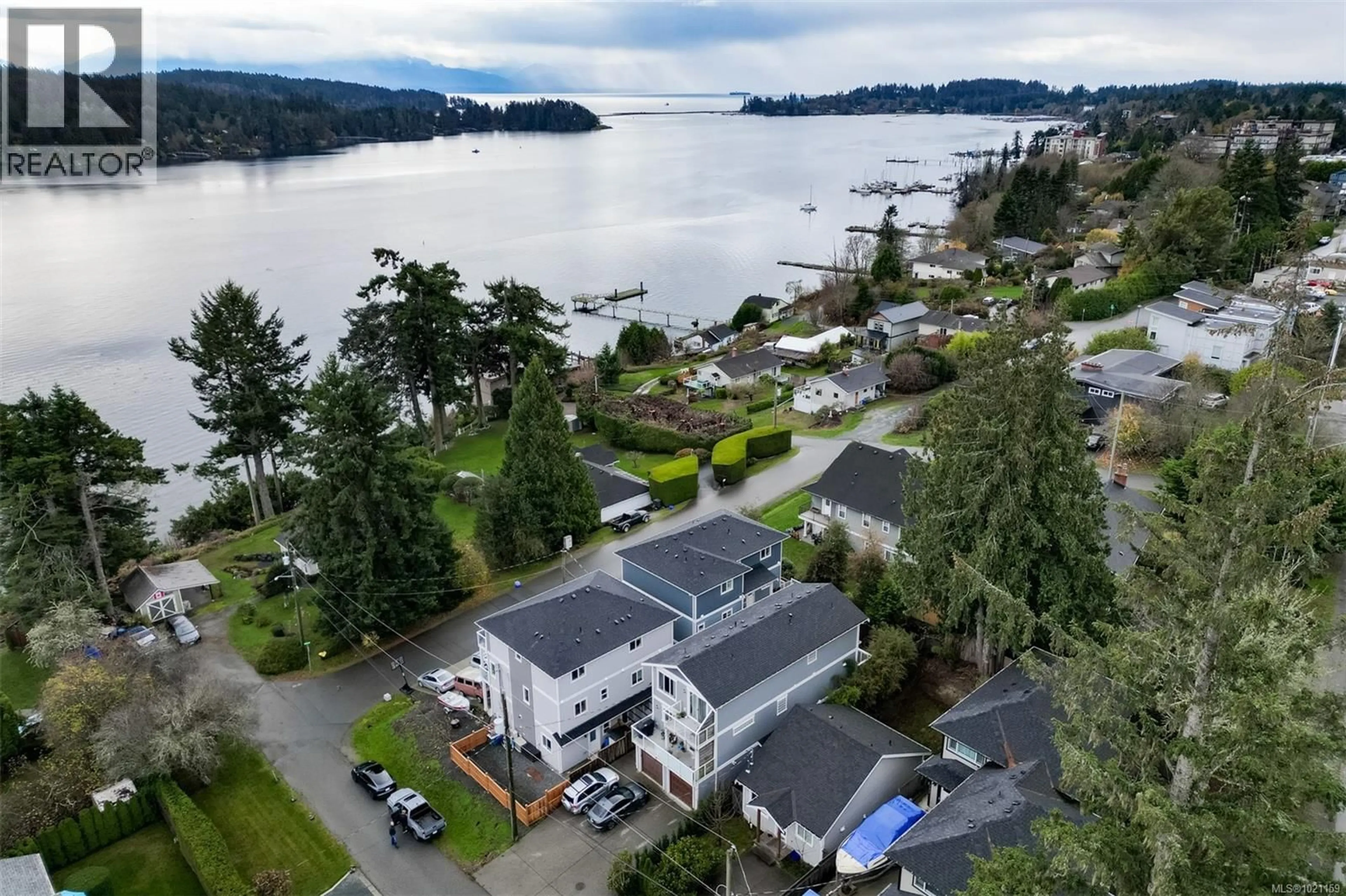A pic from outside/outdoor area/front of a property/back of a property/a pic from drone, water/lake/river/ocean view for 2042 TERROTT STREET, Sooke British Columbia V9Z0X2