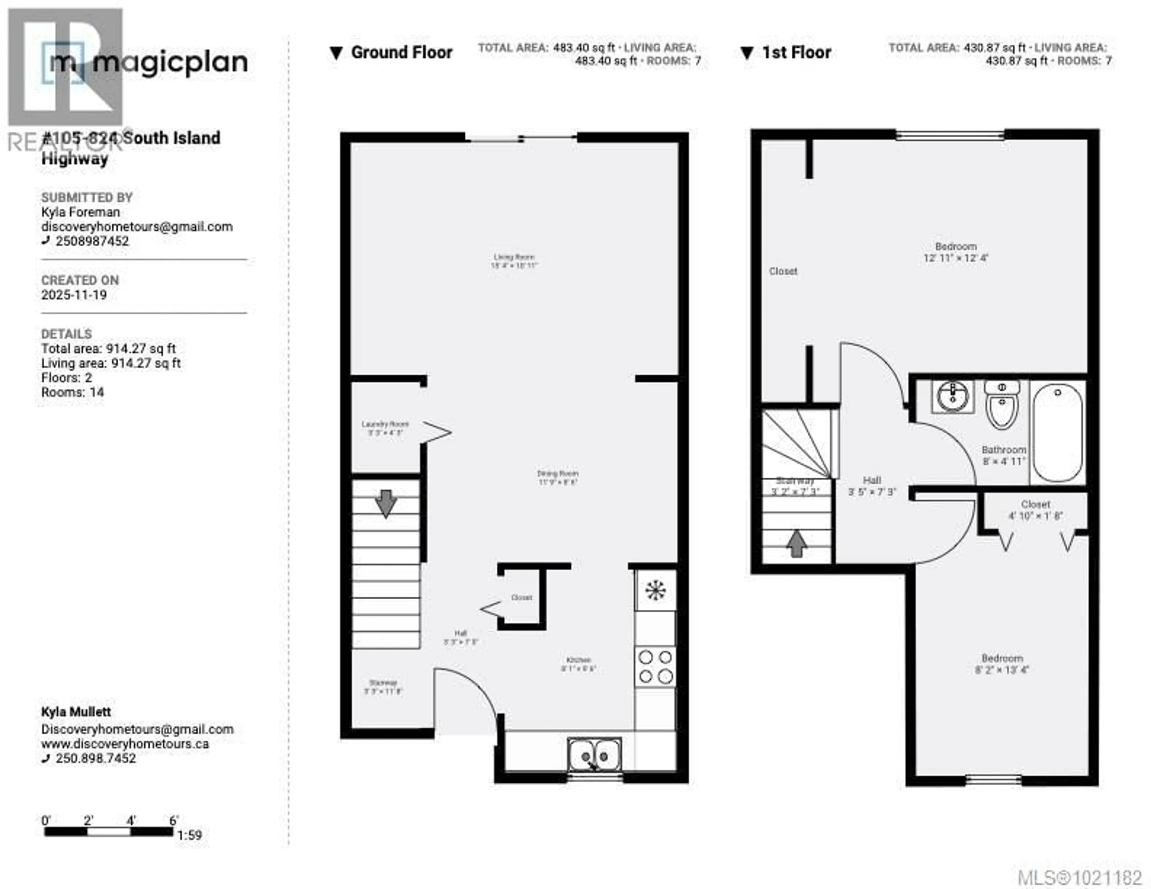 Floor plan for 105 - 824 ISLAND HIGHWAY SOUTH, Campbell River British Columbia V9W1A8