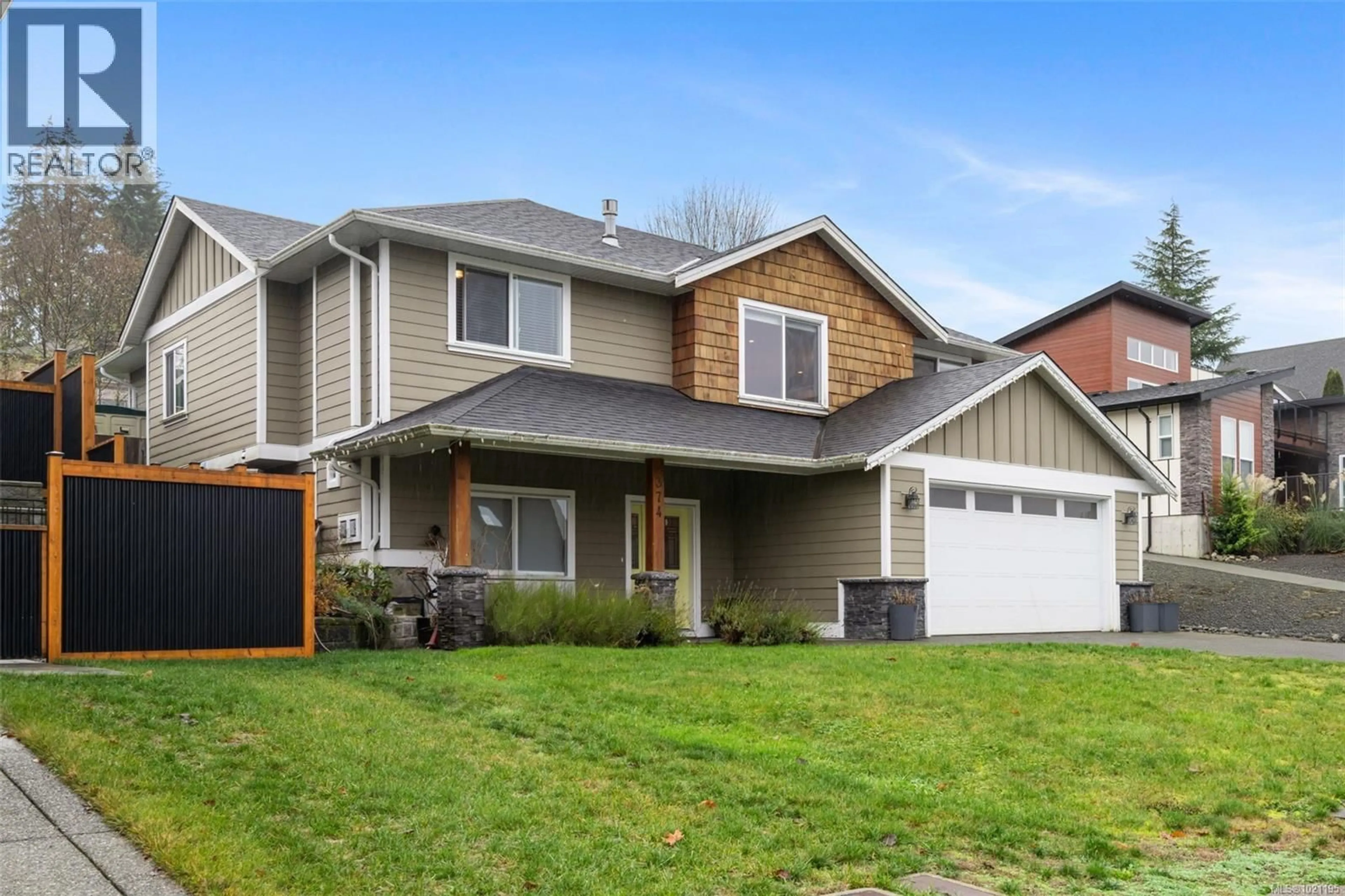 Home with vinyl exterior material, street for 374 POINT IDEAL DRIVE, Lake Cowichan British Columbia V0R2G0