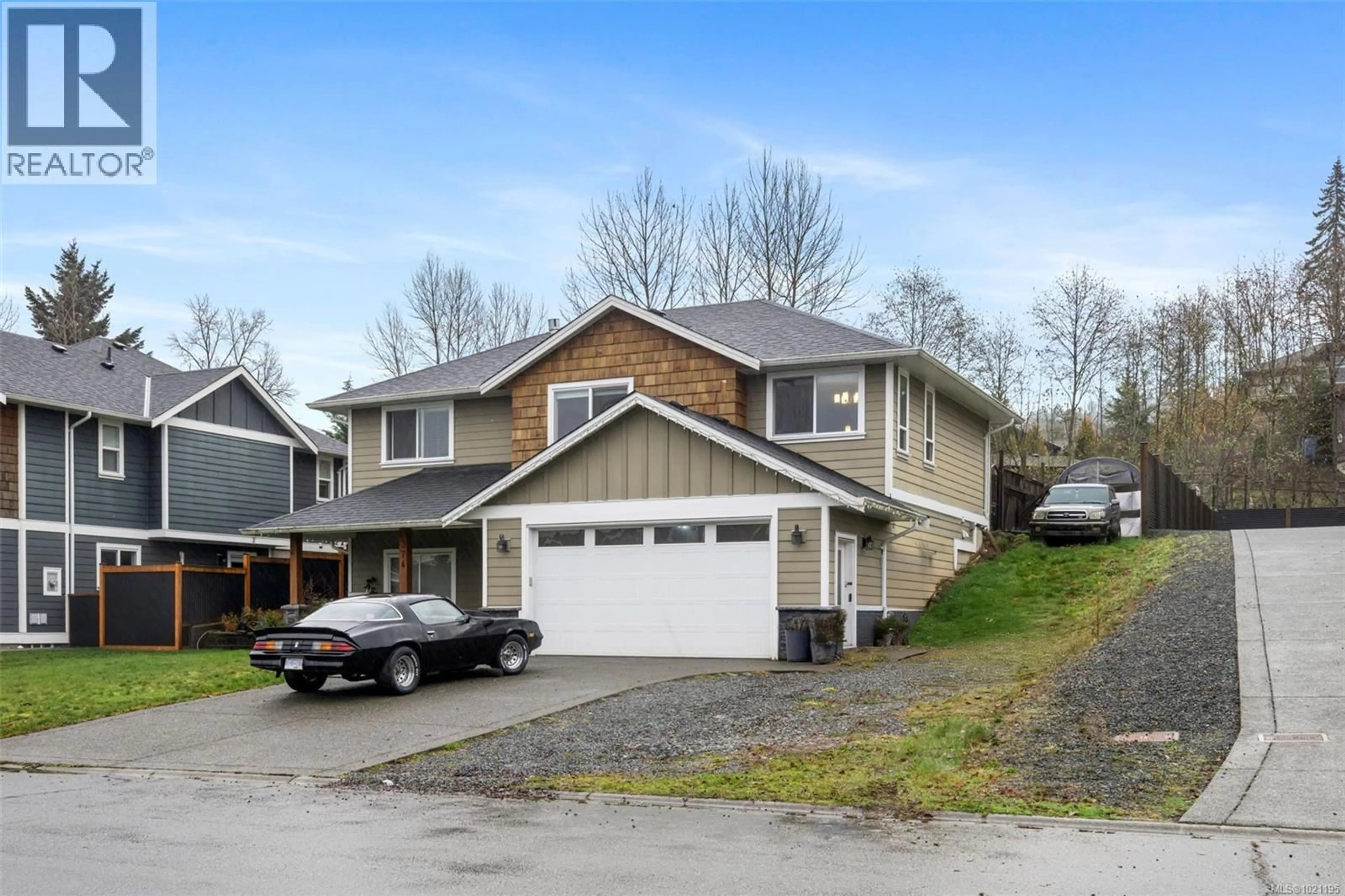 Home with vinyl exterior material, street for 374 POINT IDEAL DRIVE, Lake Cowichan British Columbia V0R2G0