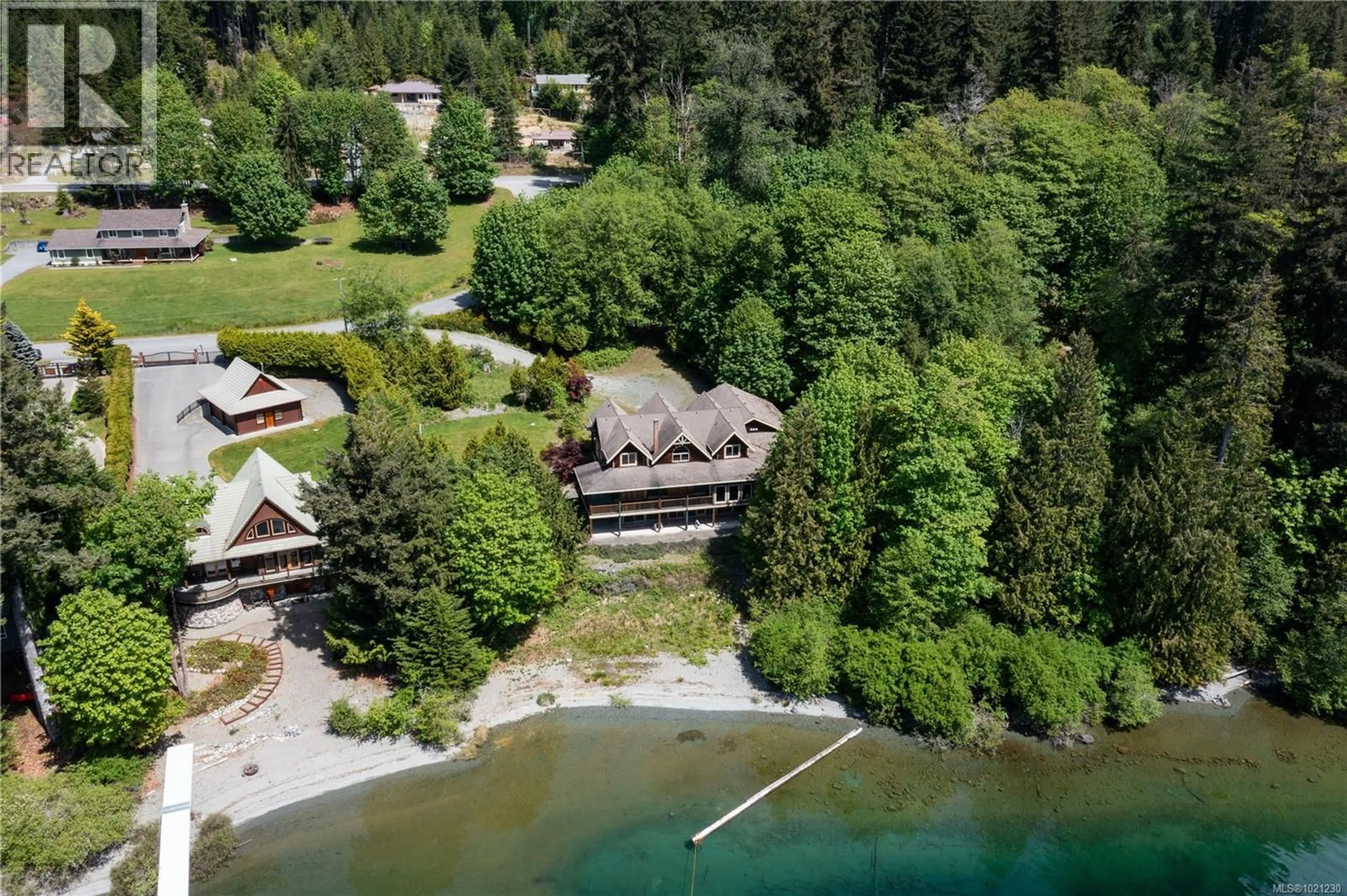 A pic from outside/outdoor area/front of a property/back of a property/a pic from drone, water/lake/river/ocean view for 9878 SWORDFERN WAY, Youbou British Columbia V0R3E1