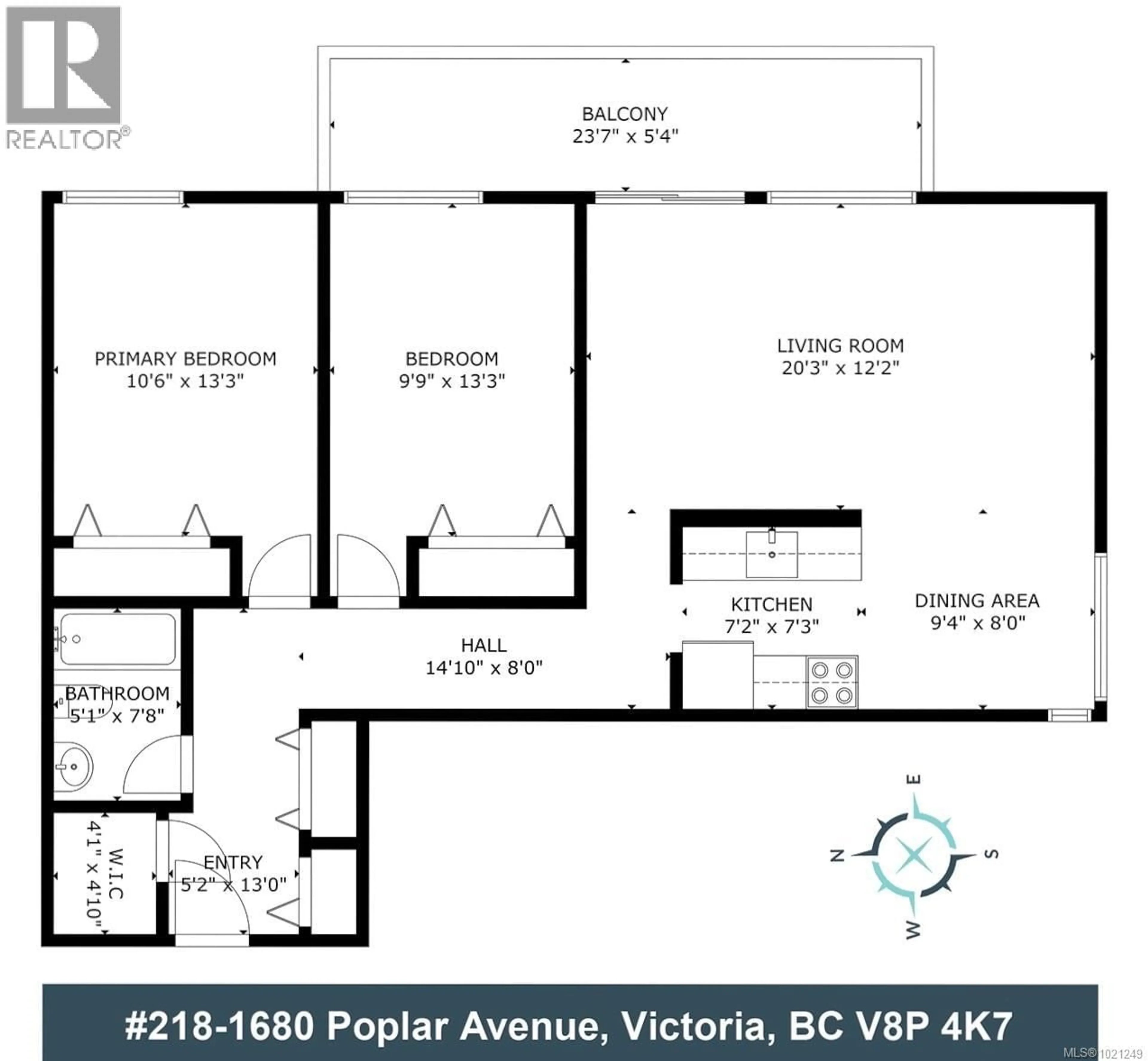 Floor plan for 218 - 1680 POPLAR AVENUE, Saanich British Columbia V8P4K7