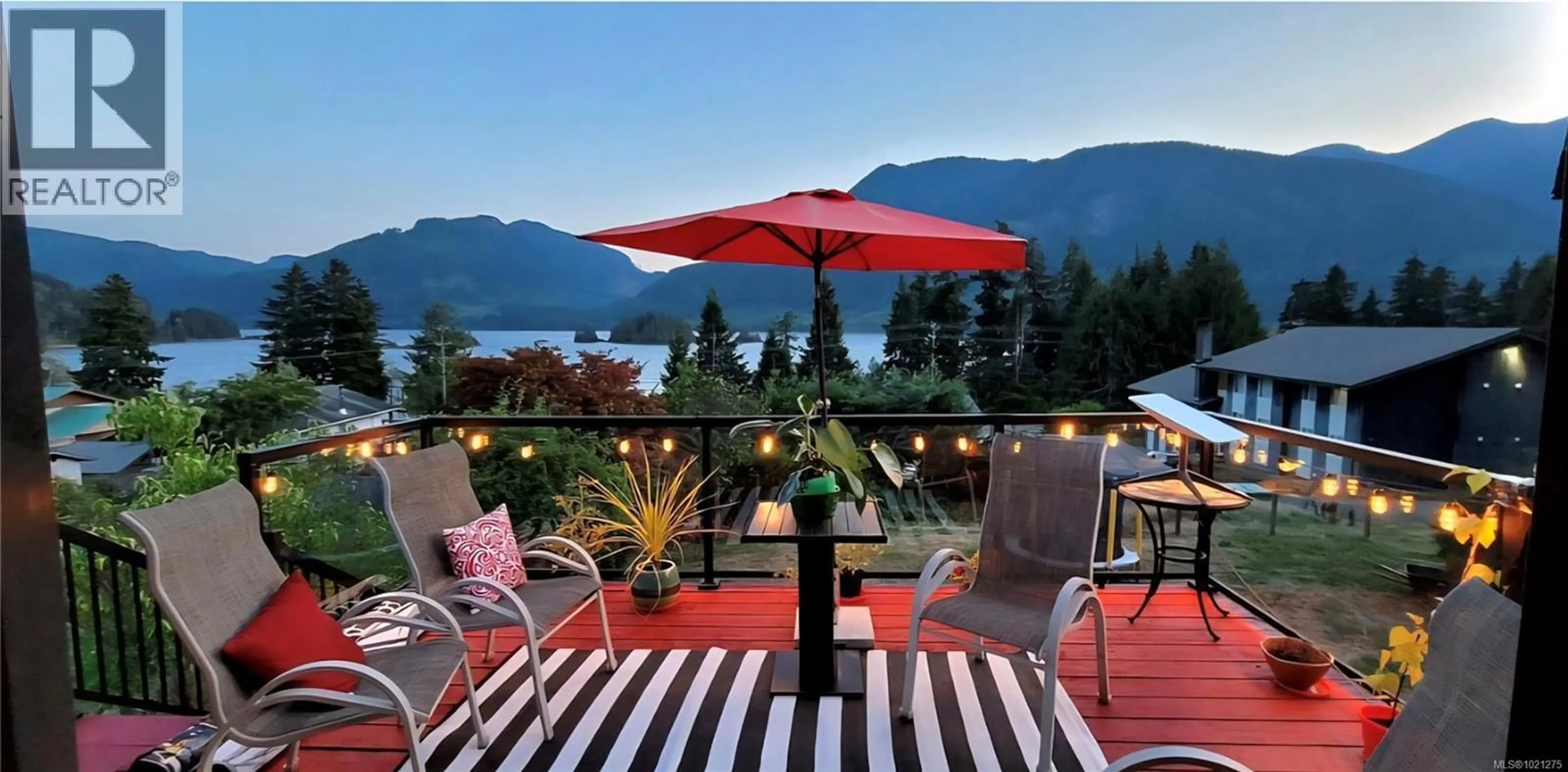 Patio, water/lake/river/ocean view for 1112 MAQUINNA AVENUE, Port Alice British Columbia V0N2N0