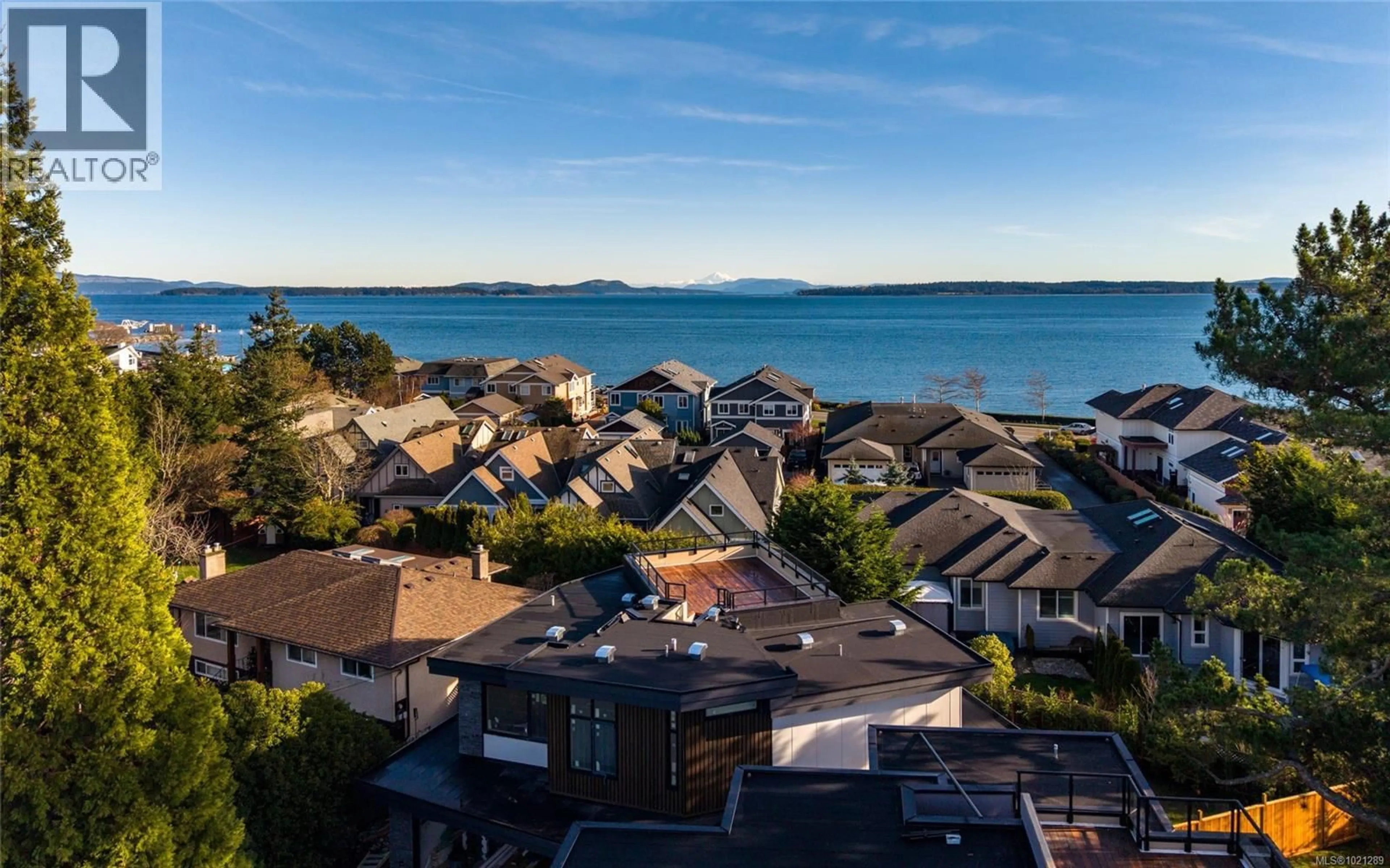 A pic from outside/outdoor area/front of a property/back of a property/a pic from drone, water/lake/river/ocean view for 2295 ADELA PLACE, Sidney British Columbia V8L1R2