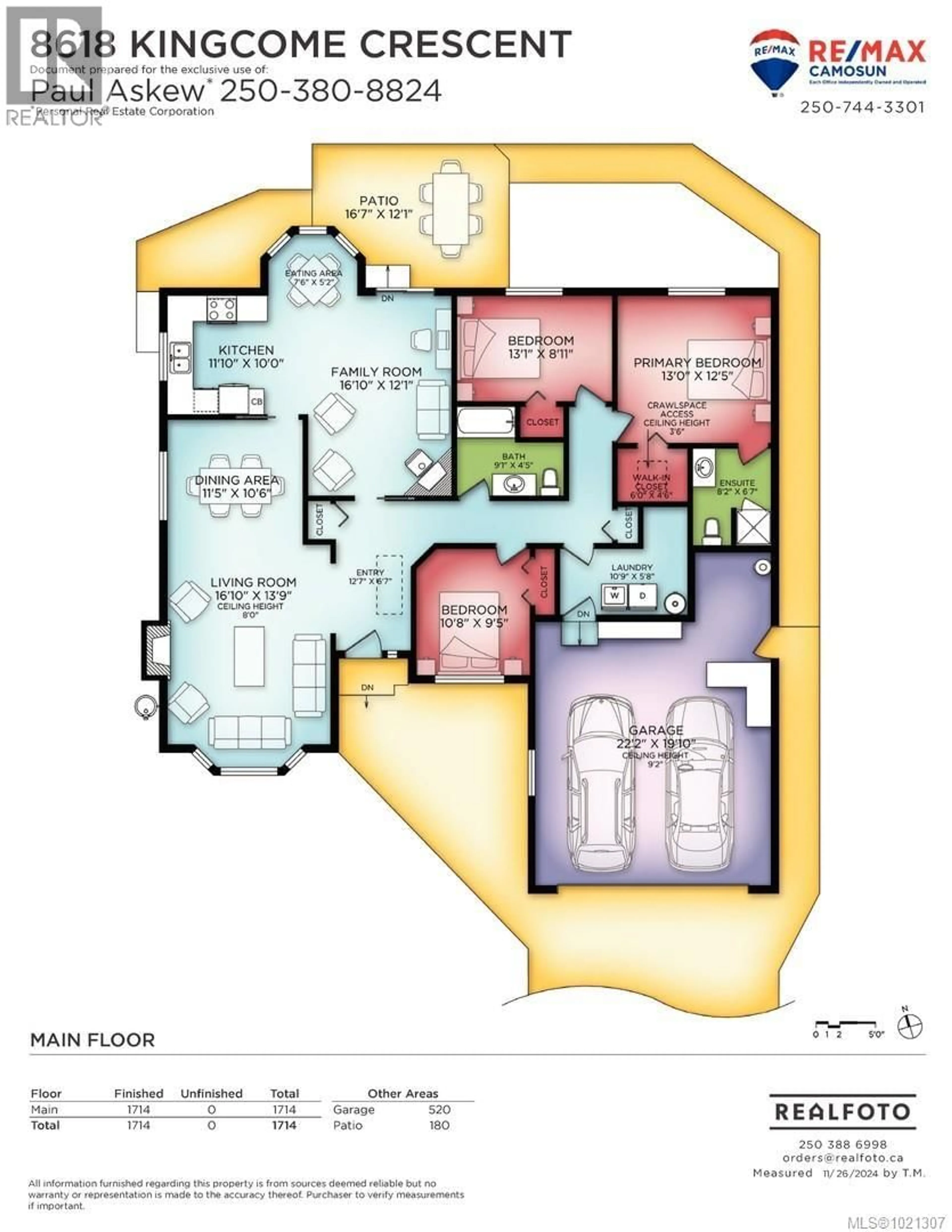 Floor plan for 8618 KINGCOME CRESCENT, North Saanich British Columbia V8L5C8