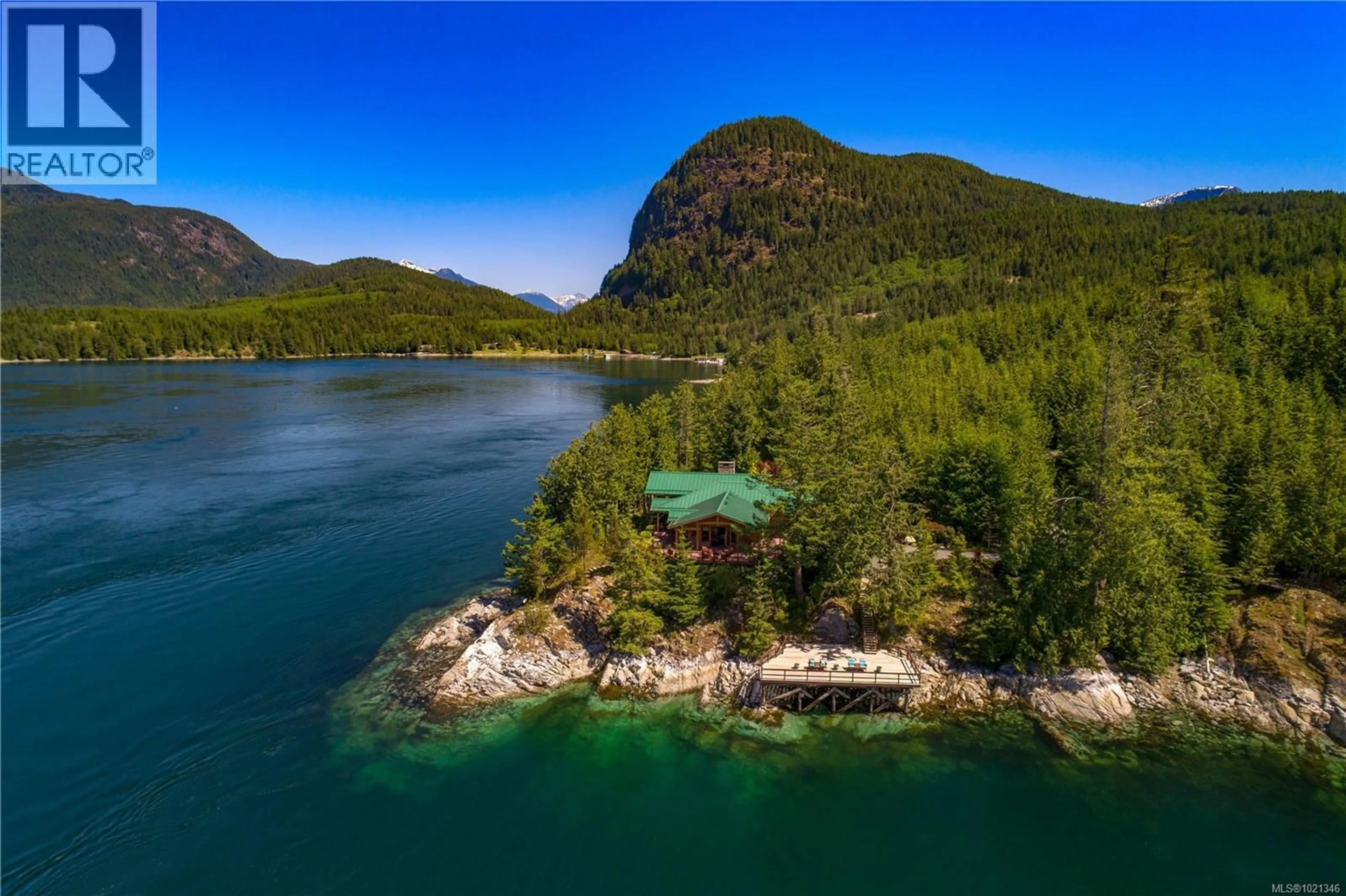 A pic from outside/outdoor area/front of a property/back of a property/a pic from drone, water/lake/river/ocean view for 1 STUART ISLAND, Stuart Island British Columbia V0P1V0