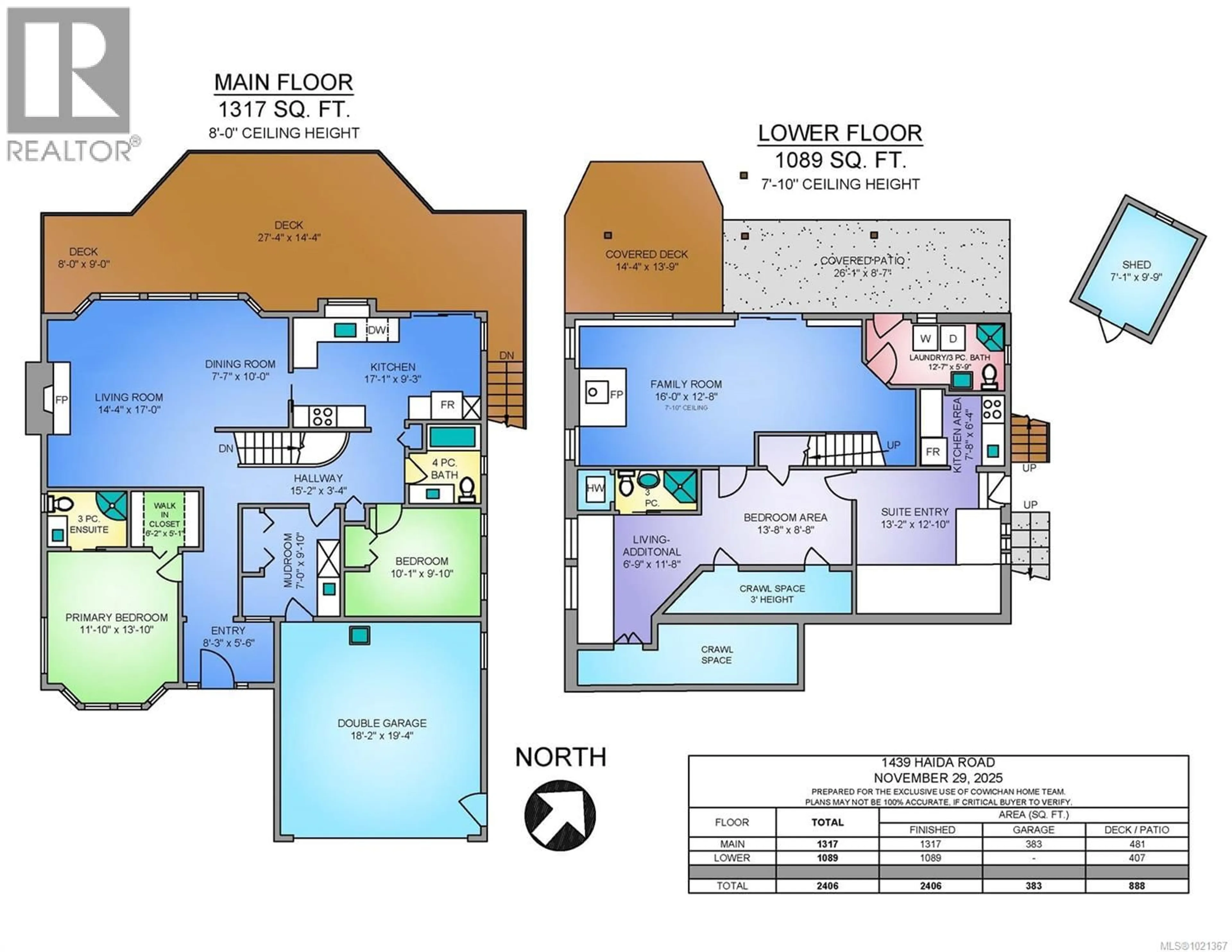 Floor plan for 1439 HAIDA ROAD, Duncan British Columbia V9L5P4