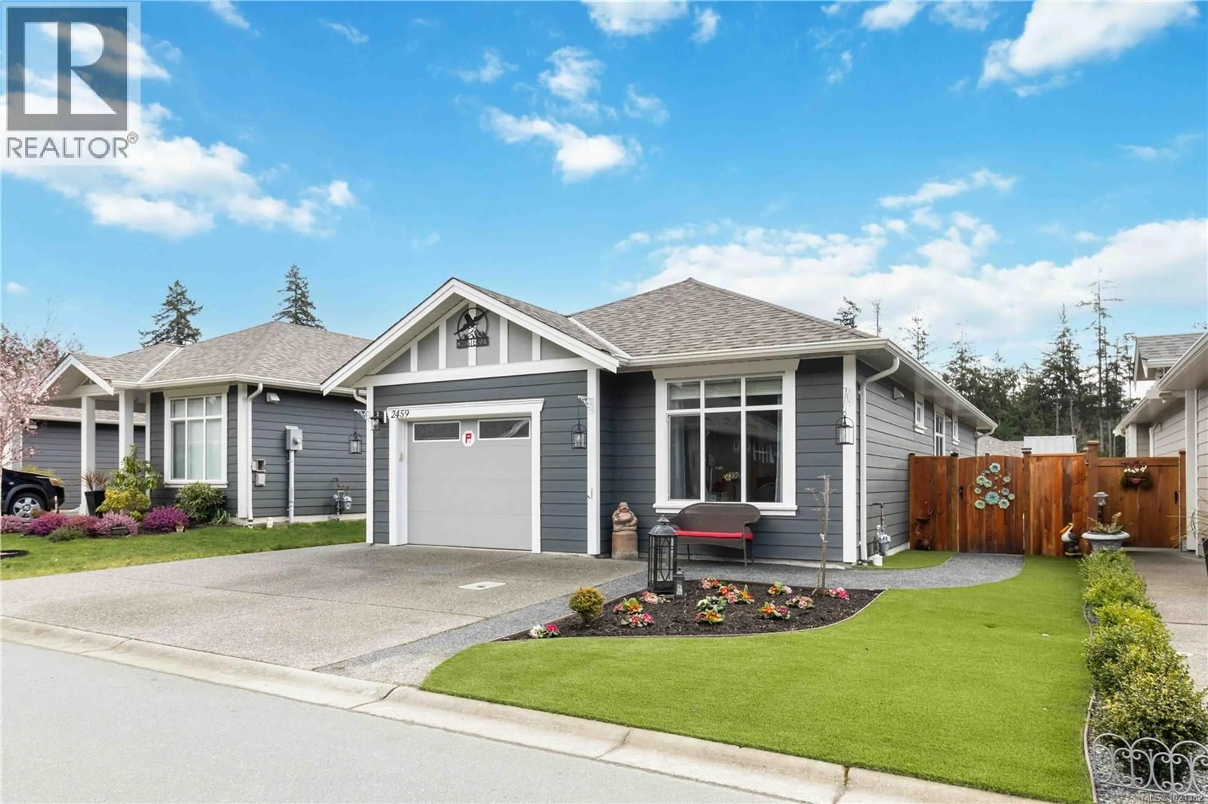 Home with vinyl exterior material, street for 2459 FERN WAY, Sooke British Columbia V9Z1N9