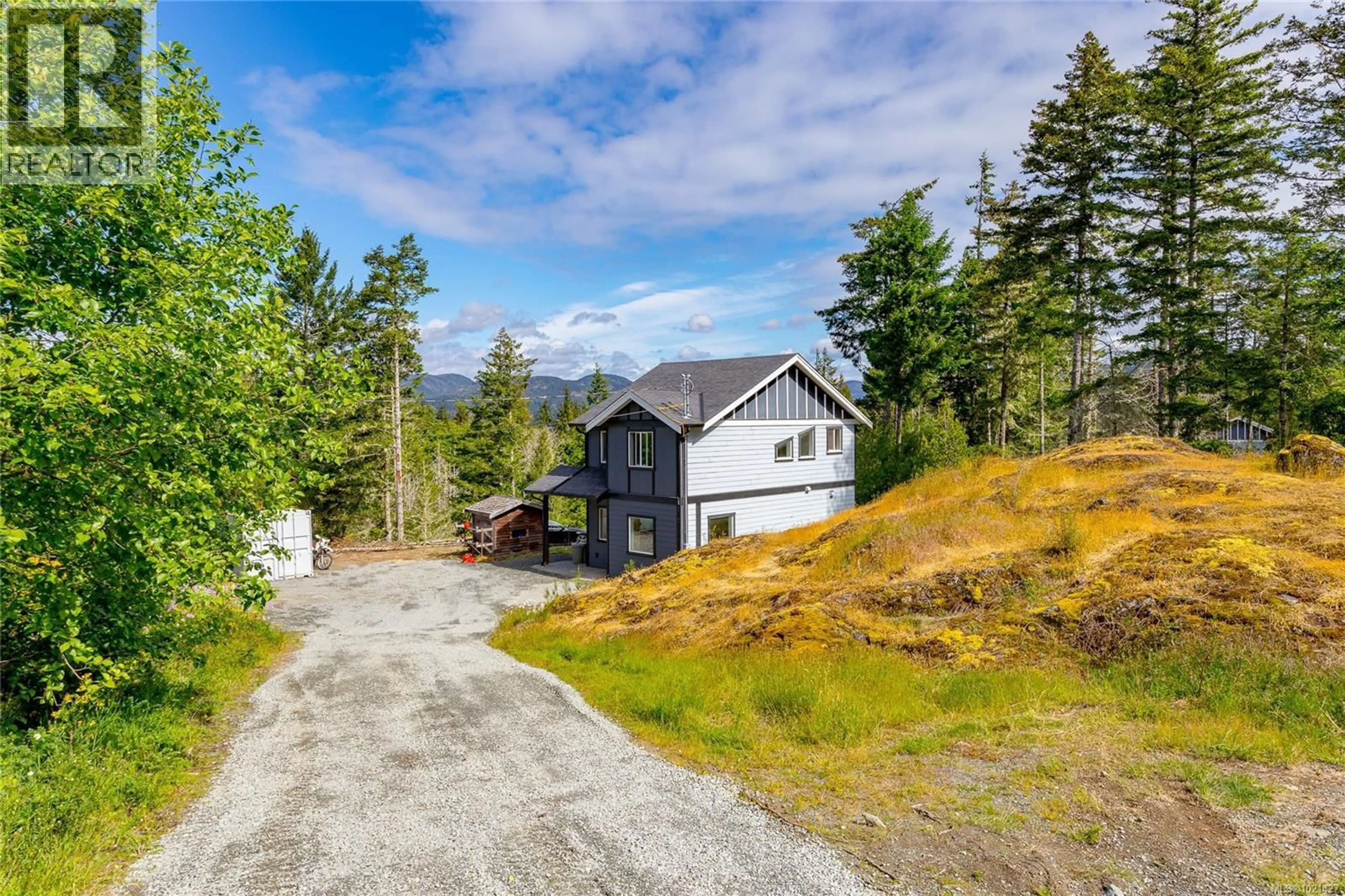 A pic from outside/outdoor area/front of a property/back of a property/a pic from drone, unknown for 1695 COLE ROAD, Sooke British Columbia V9Z1A7