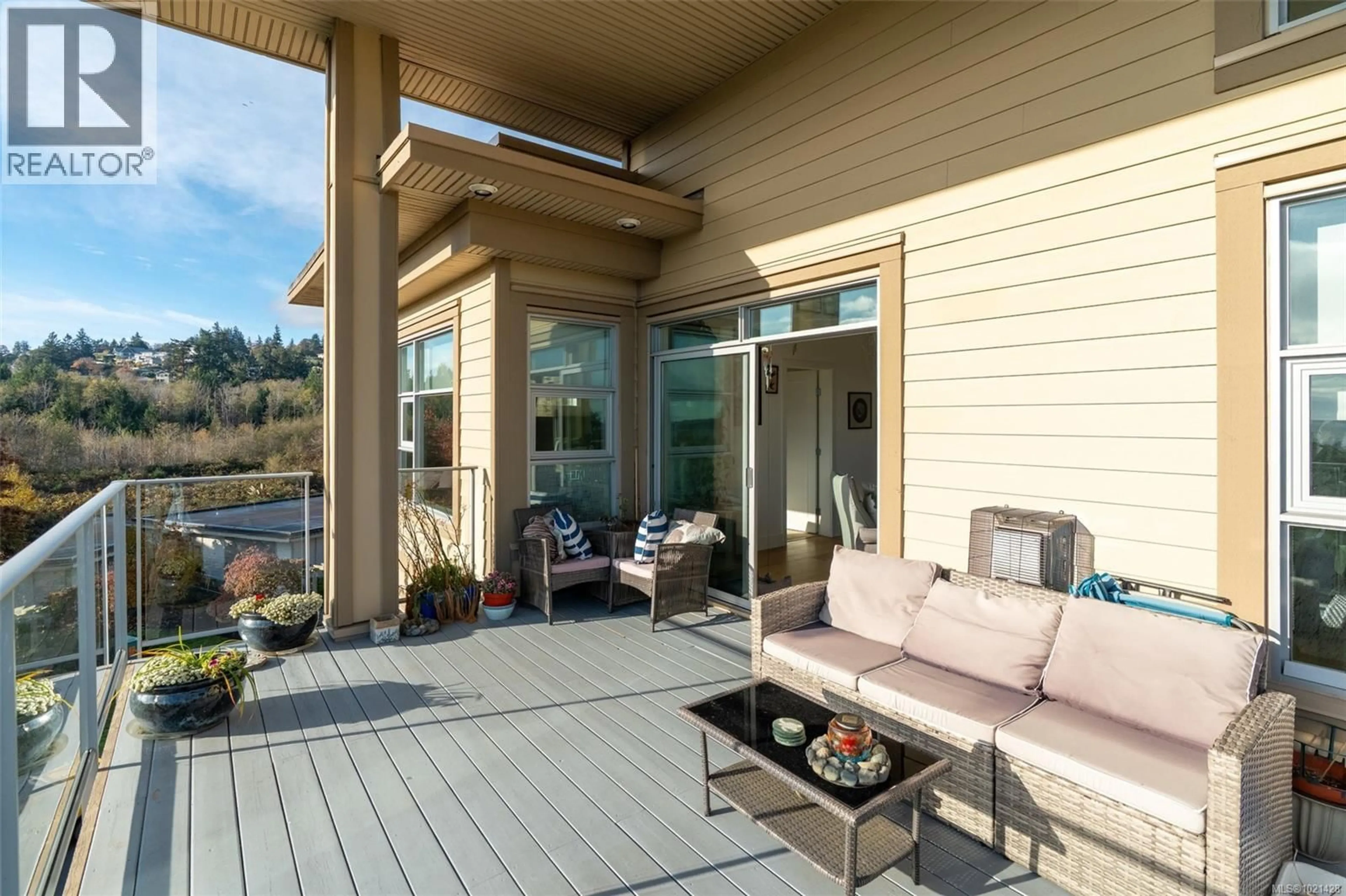 Patio, water/lake/river/ocean view for 403 - 3223 SELLECK WAY, Colwood British Columbia V9C0E7