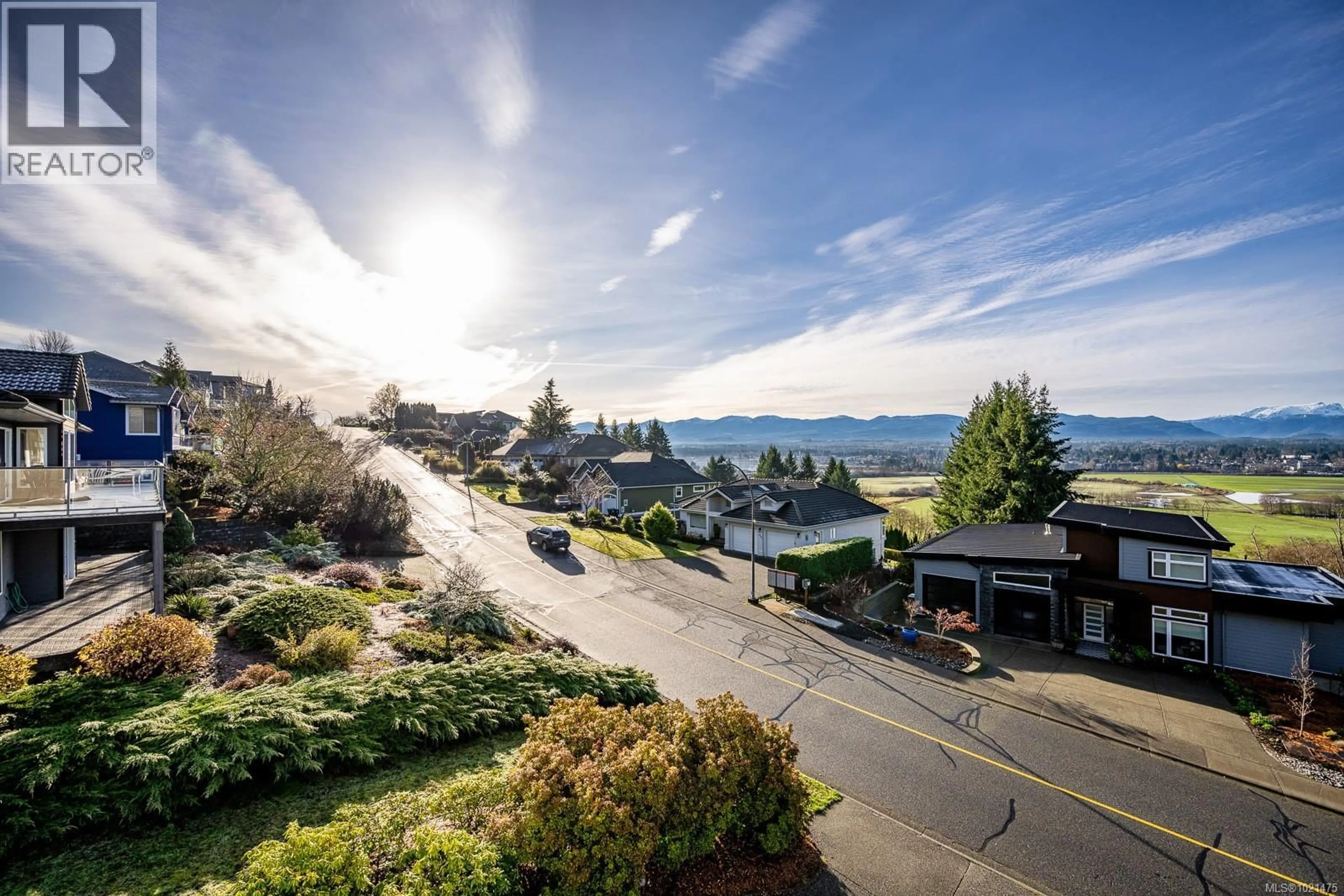 A pic from outside/outdoor area/front of a property/back of a property/a pic from drone, water/lake/river/ocean view for 1418 VALLEY VIEW DRIVE, Courtenay British Columbia V9N8T3