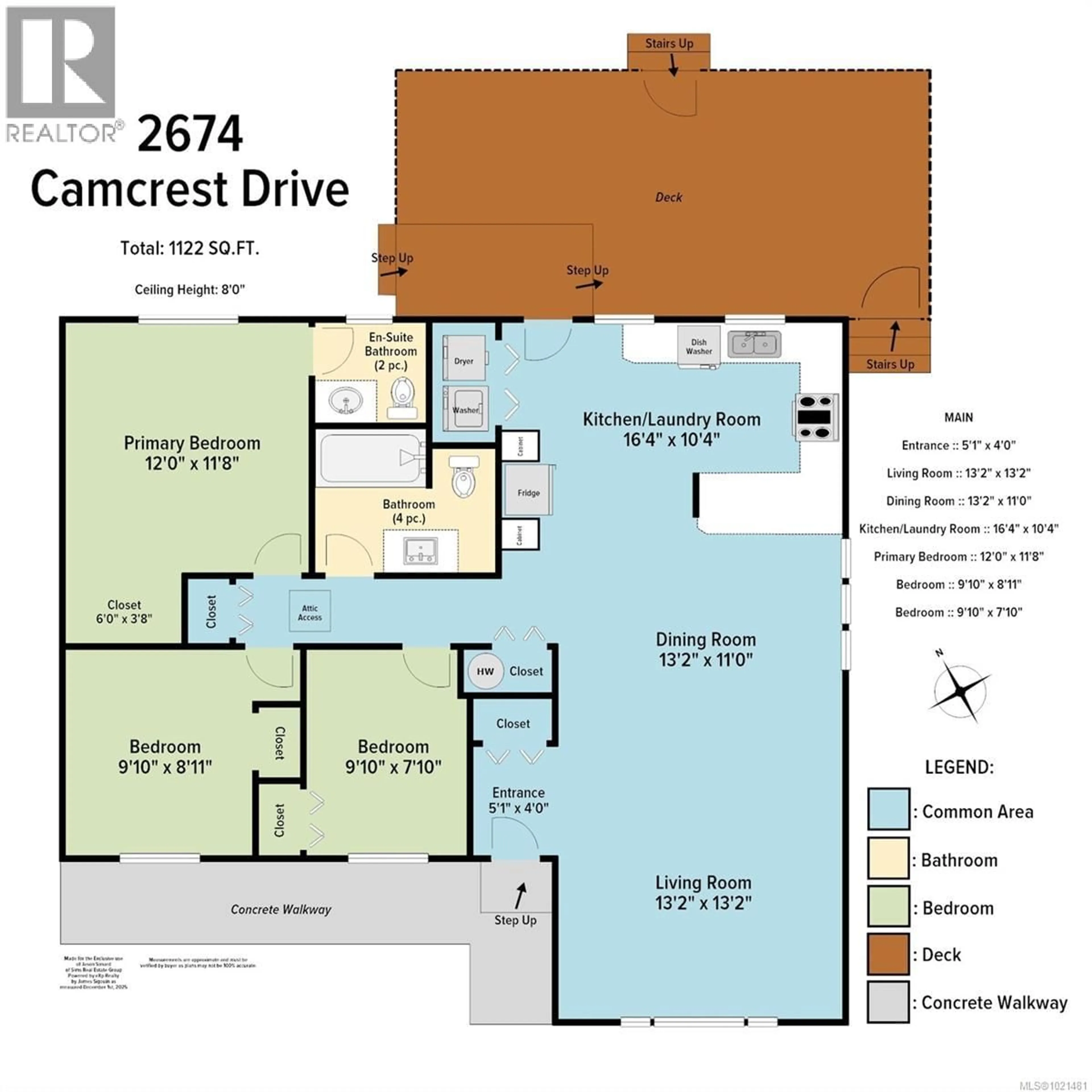Floor plan for 2674 CAMCREST DRIVE, Nanaimo British Columbia V9T4V8