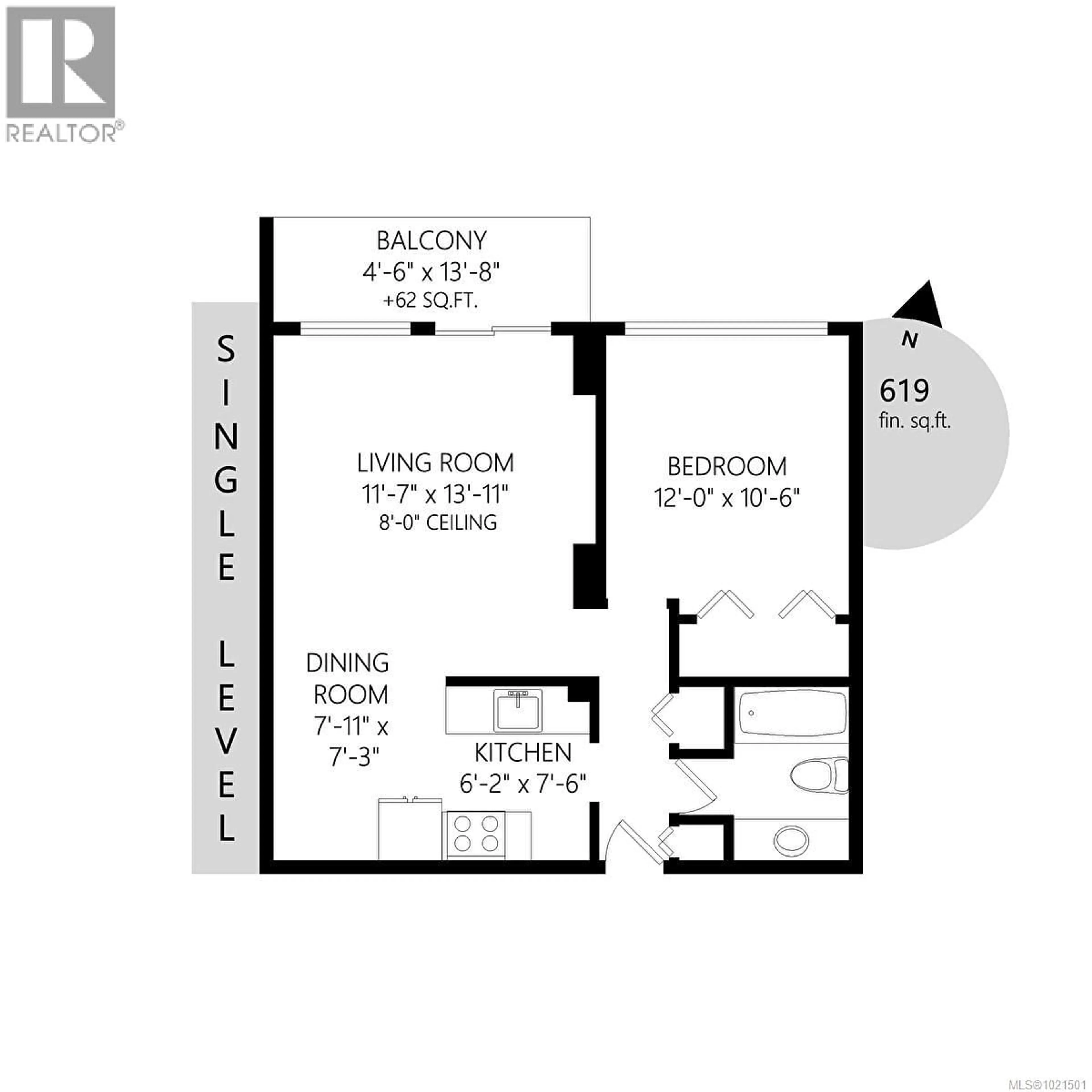 Floor plan for 1603 - 647 MICHIGAN STREET, Victoria British Columbia V8V1S9