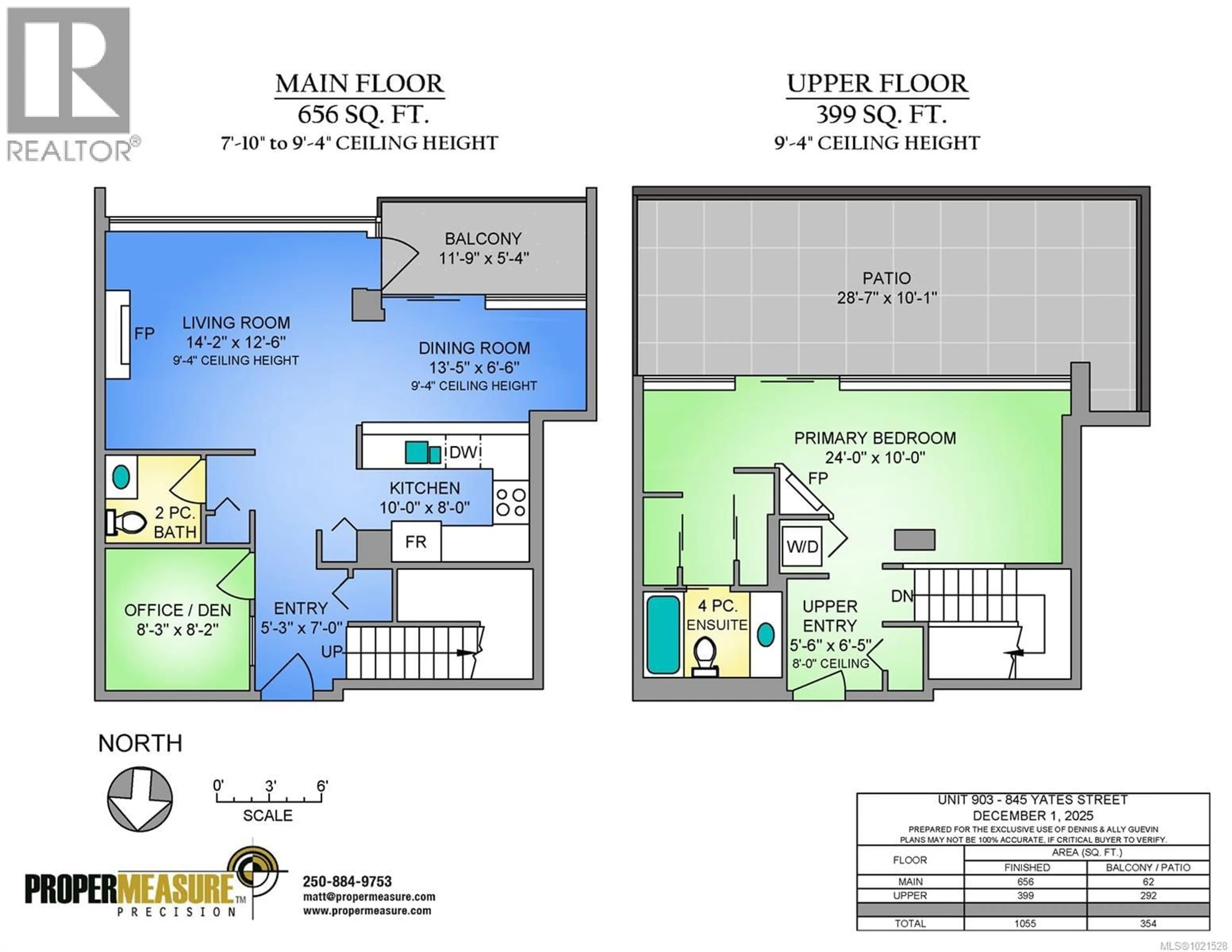 Floor plan for 903 - 845 YATES STREET, Victoria British Columbia V8W4A3