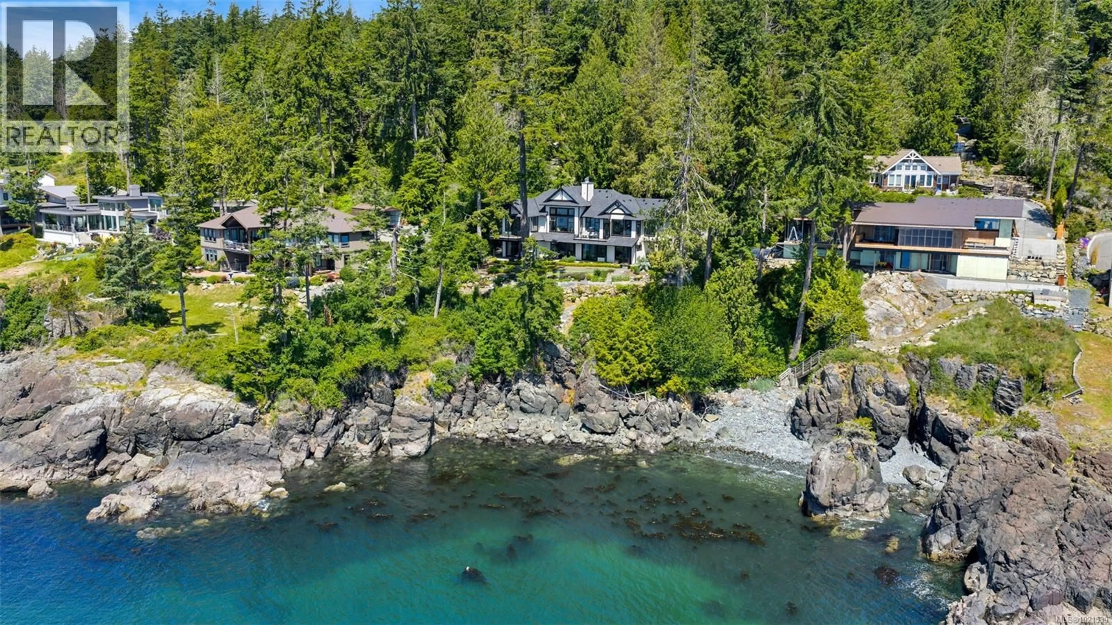 A pic from outside/outdoor area/front of a property/back of a property/a pic from drone, water/lake/river/ocean view for 2476 LIGHTHOUSE POINT ROAD, Sooke British Columbia V9Z1G7