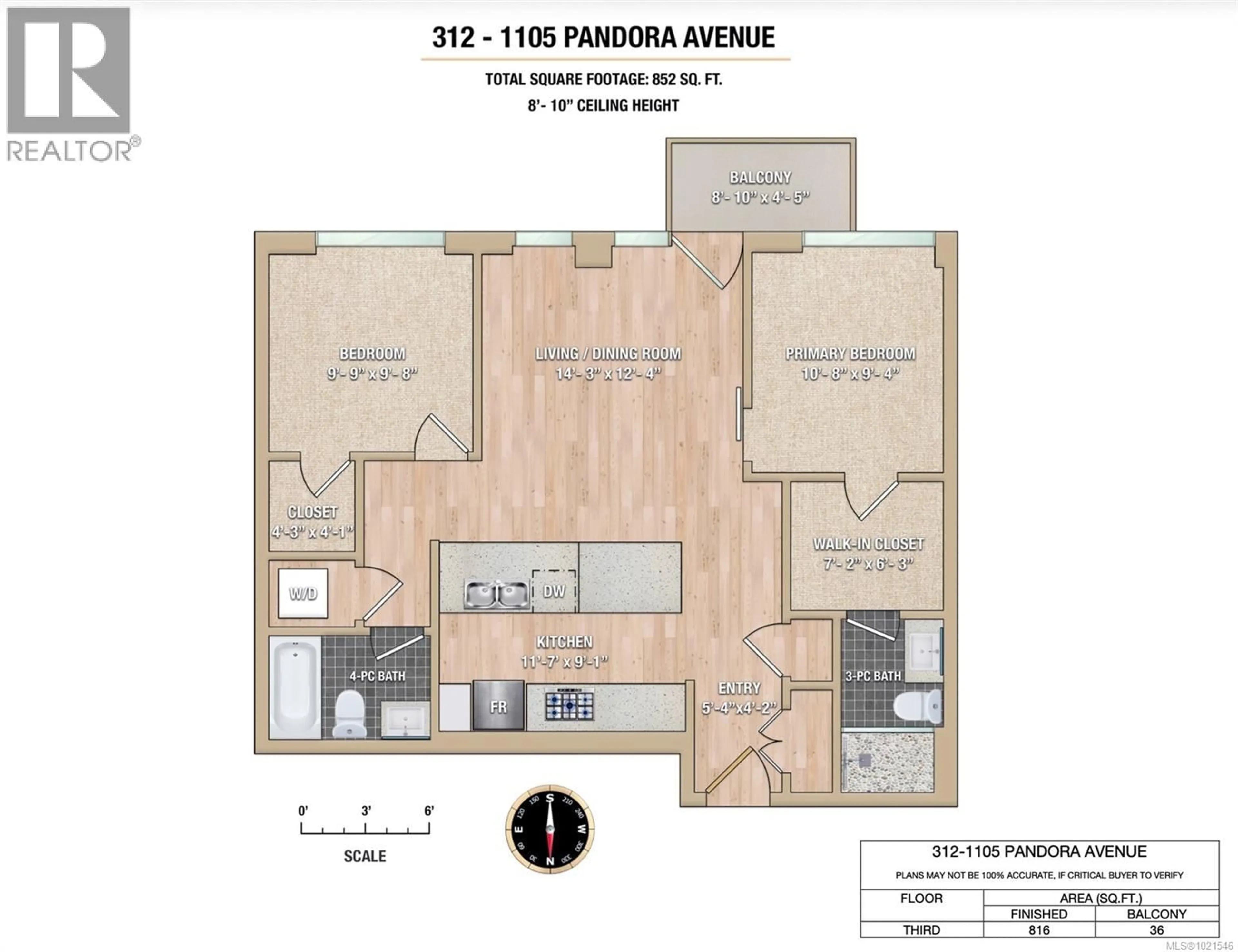 Floor plan for N312 - 1105 PANDORA AVENUE, Victoria British Columbia V8V3P9